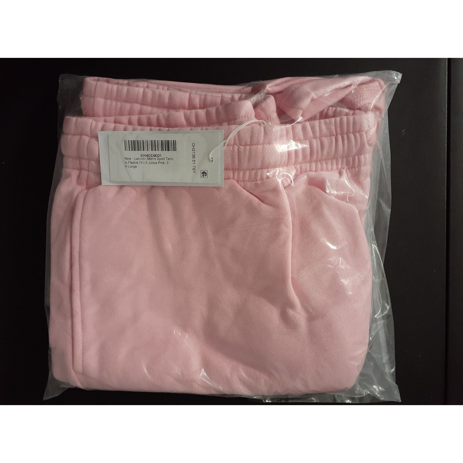 Lacoste Lacoste Men's Sport Tennis Fleece Short, Lotus Pink, 3XL Size US 42 / EU 58 - 2 Thumbnail