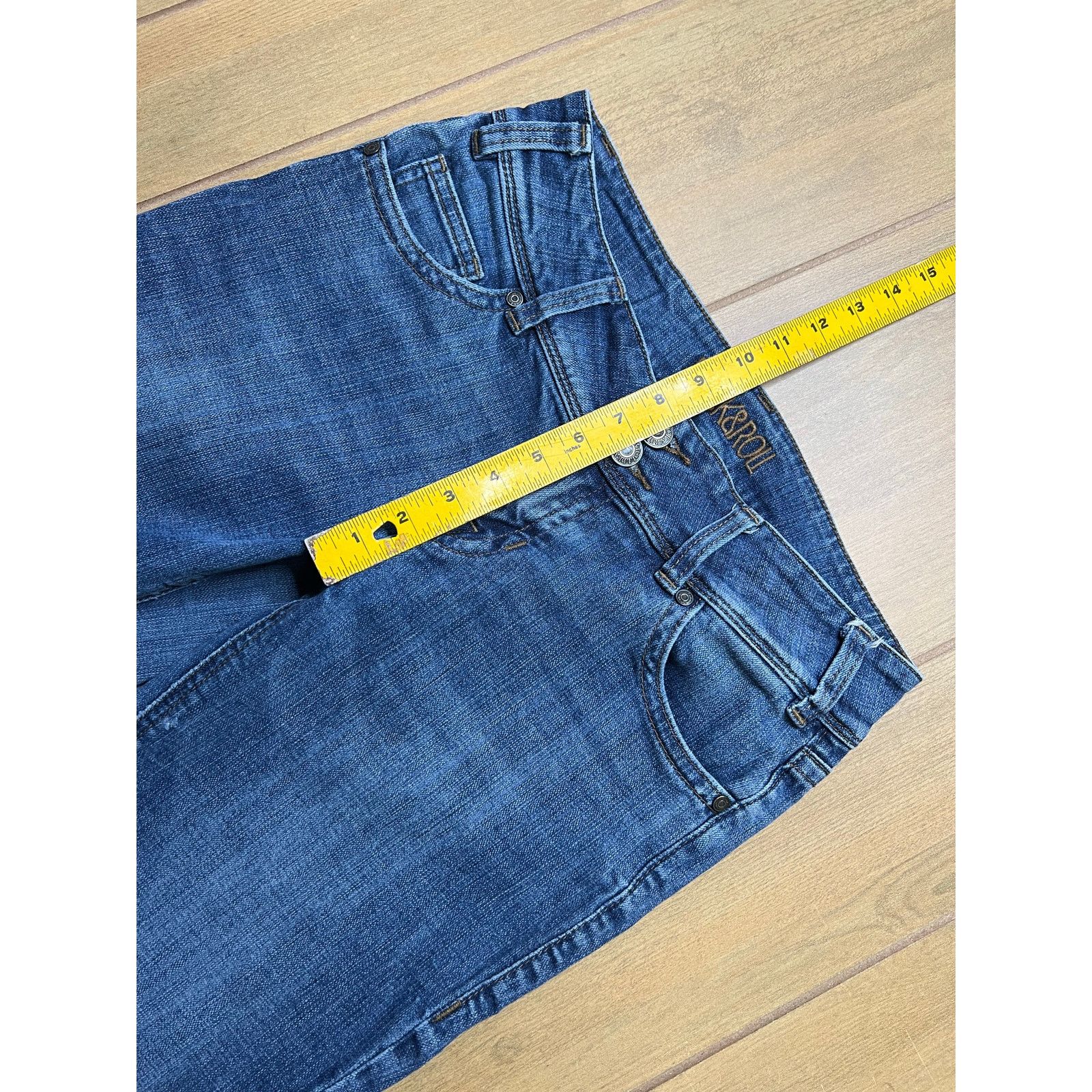 Vintage Rock & Roll Jeans Women’s Sz 27X32 Denim Mid Rise Flare Y2K Size 27" / US 4 / IT 40 - 6 Thumbnail