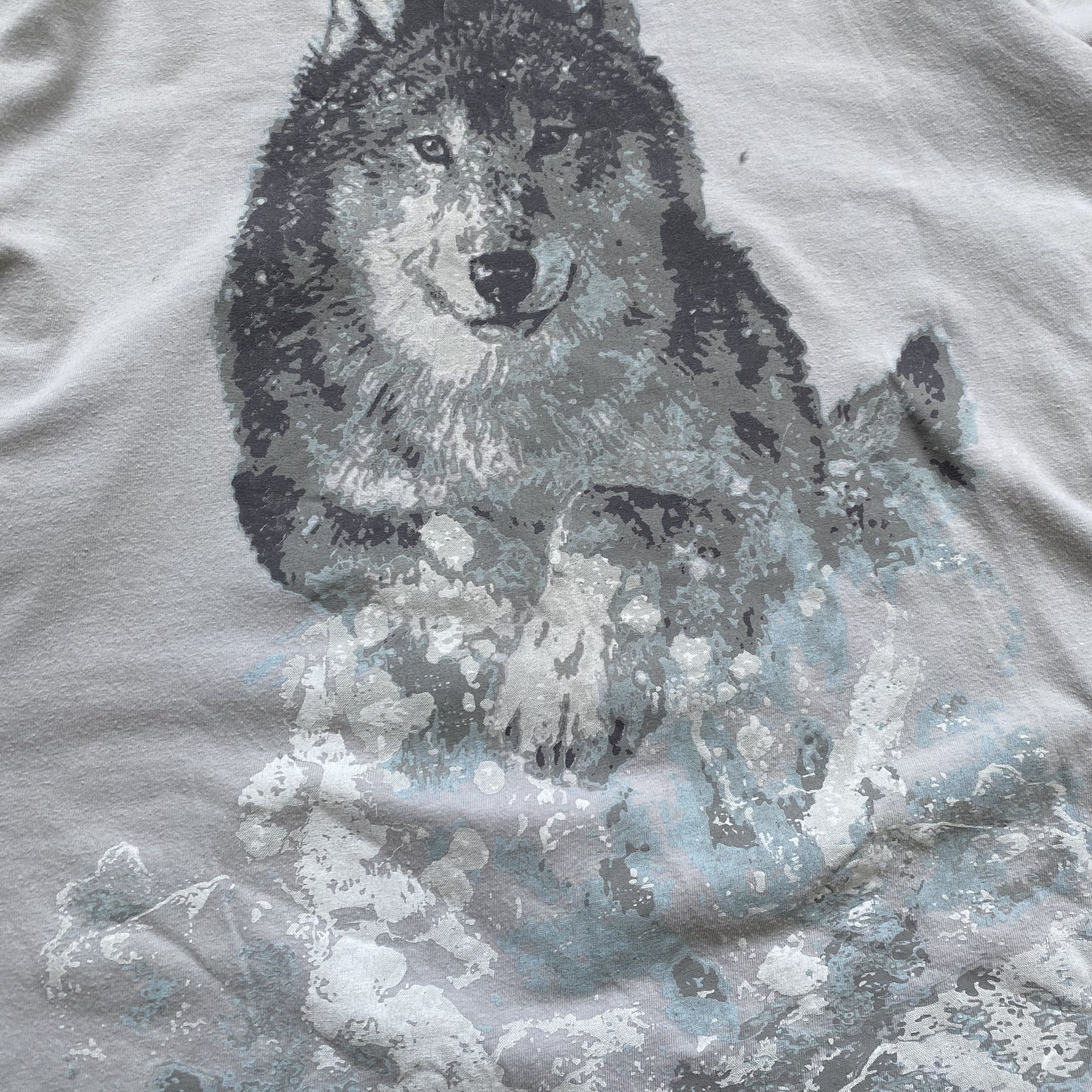 The Mountain 🐺Vintage 00s Wolf logo Long sleeve T-shirt Husky Dog Size US L / EU 52-54 / 3 - 5 Thumbnail
