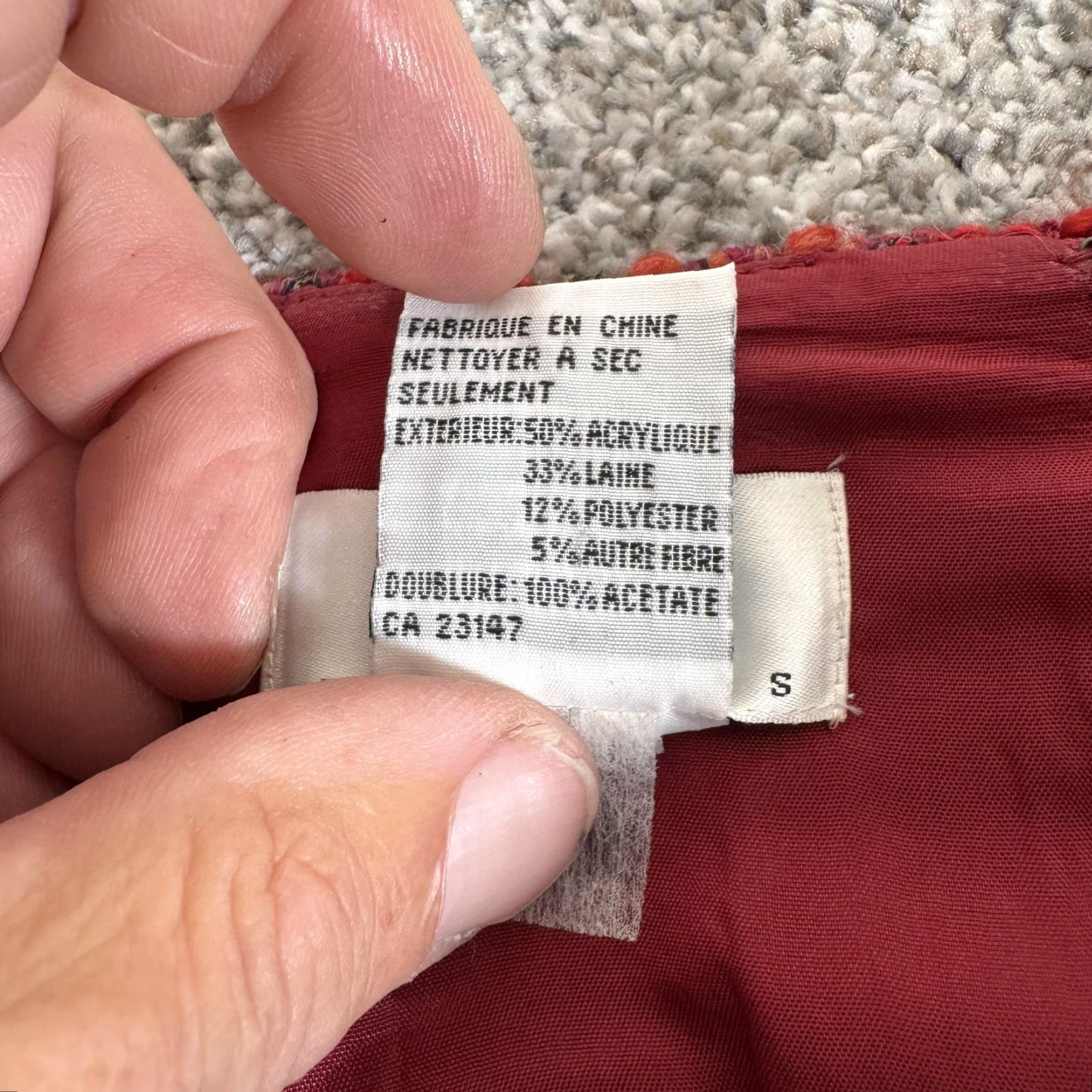 Talbots VINTAGE Talbots Skirt 8P Pencil Tweed Wool Blend Lined Back Zip 90s Preppy Workwear Red Womens Size 30" / US 8 / IT 44 - 6 Thumbnail