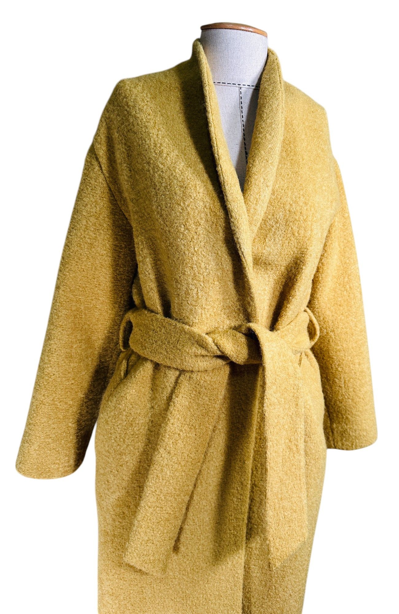 Spoon Yellow Alpaca Coat Size XS / US 0-2 / IT 36-38 - 2 Thumbnail