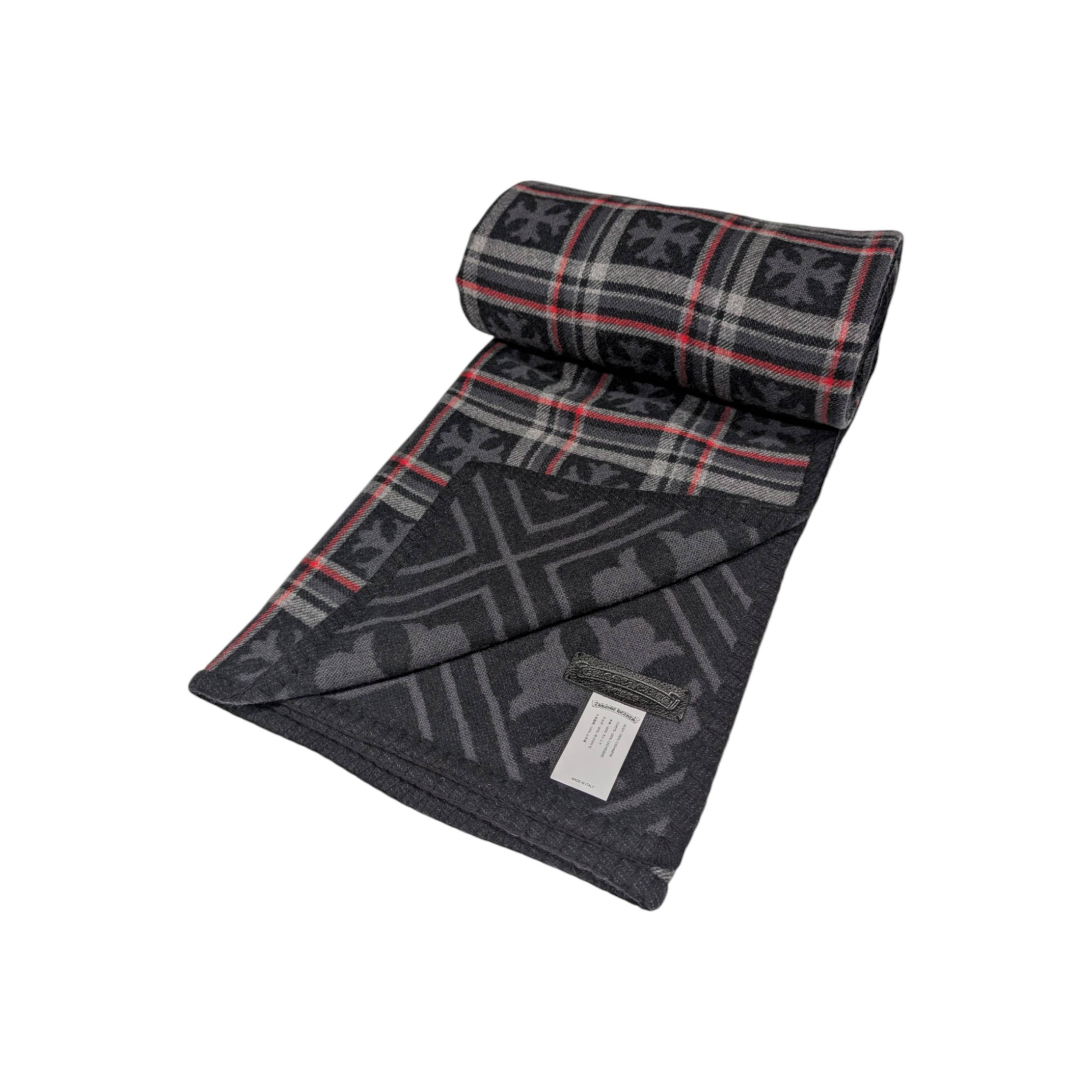 Chrome Hearts CH CROSS PLUS CASHMERE BLANKET REVERSIBLE PLAID JACQUARD Size ONE SIZE - 8 Thumbnail