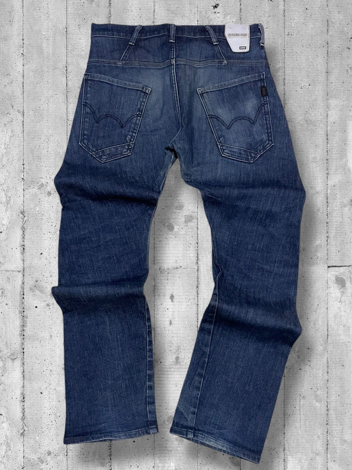 Designer × Edwin × Vintage Vintage 90s Designer Japan Edwin Efunction Wild Leg Og Style Size US 31 - 8 Thumbnail
