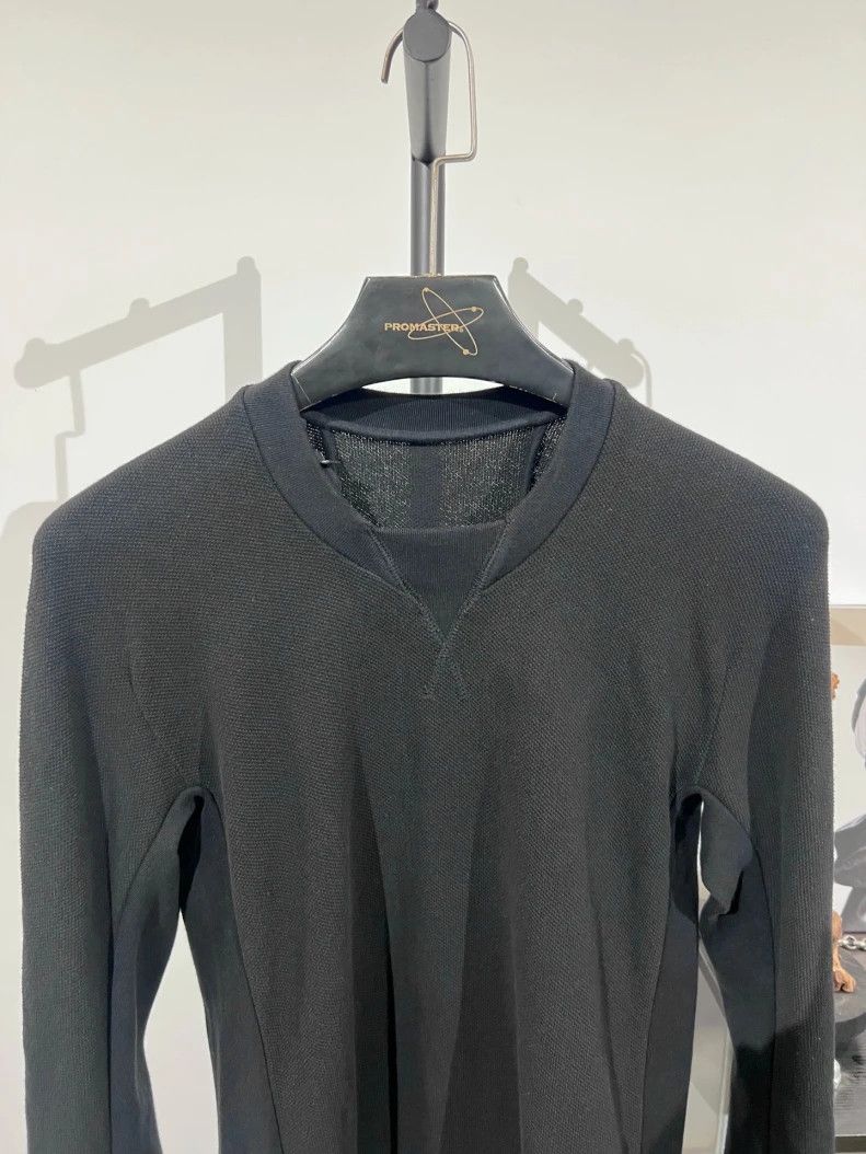 Boris Bidjan Saberi BBS CR3 Waffle Knit Panel Crewneck Long Sleeve Sweatshirt Size US M / EU 48-50 / 2 - 4 Thumbnail