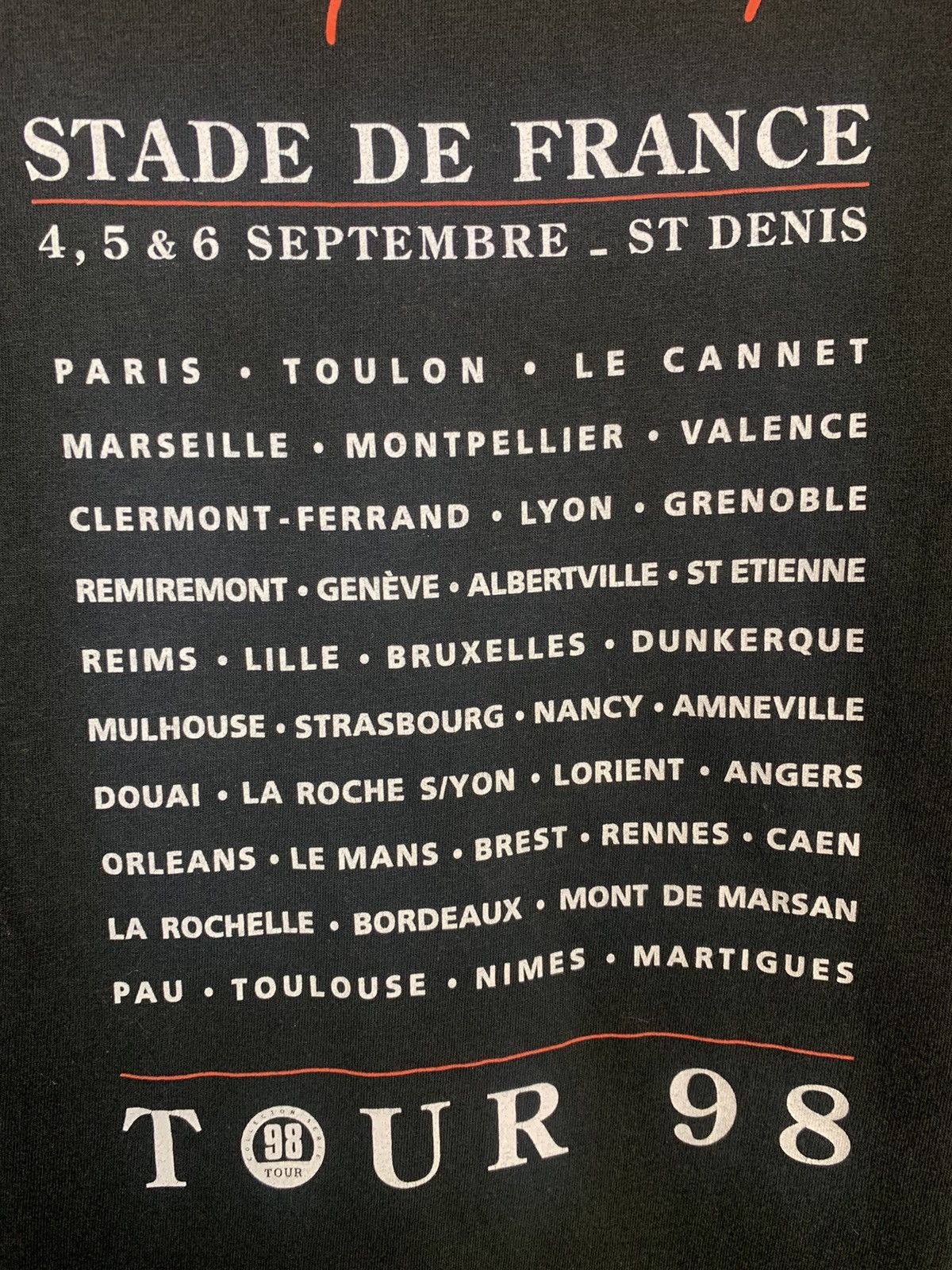 Band Tees × Vintage Vintage Johny Hallyday Stade De France Tour 1998 T-shirt Size US XL / EU 56 / 4 - 21 Thumbnail
