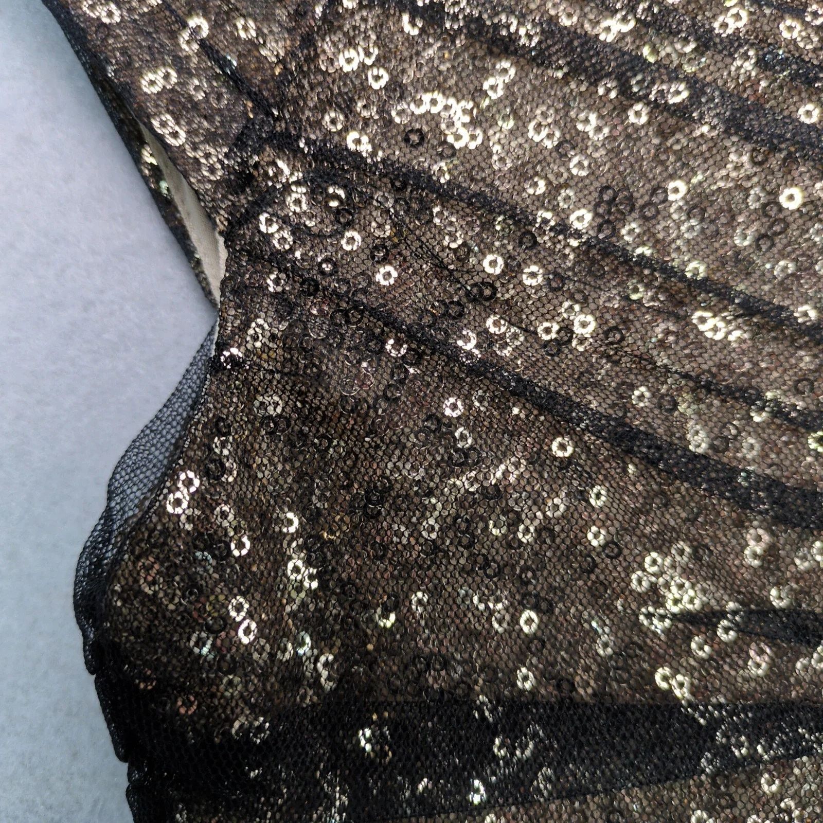 Ralph Lauren LRL Ralph Lauren Evening Gold Sequin Chiffon Bodycon Dress Size XS / US 0-2 / IT 36-38 - 5 Thumbnail