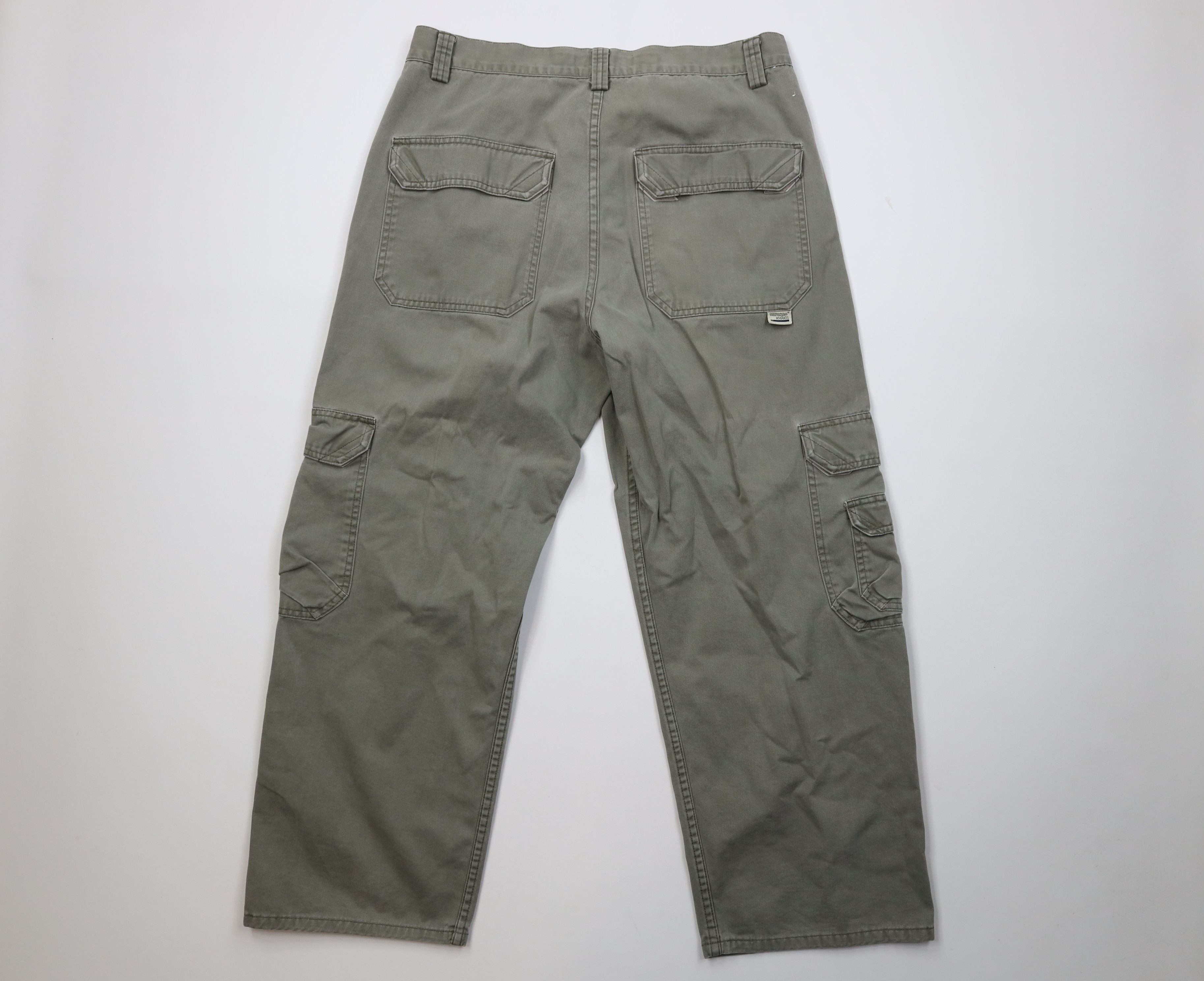 Levi's Vintage 90s Levis Silvertab Loose Wide Leg Cargo Pants Green Size US 36 / EU 52 - 10 Thumbnail