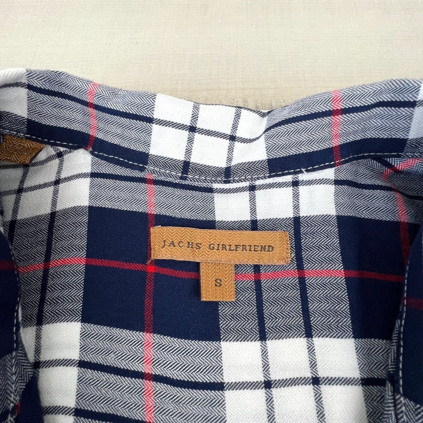 Vintage Jachs Womens Blue Plaid Sleeveless Button Up Shirt Small Size S / US 4 / IT 40 - 3 Thumbnail