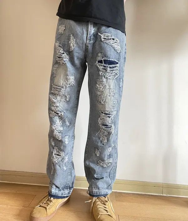 Vintage Retro punk denim pants Size US 32 / EU 48 - 1 Thumbnail