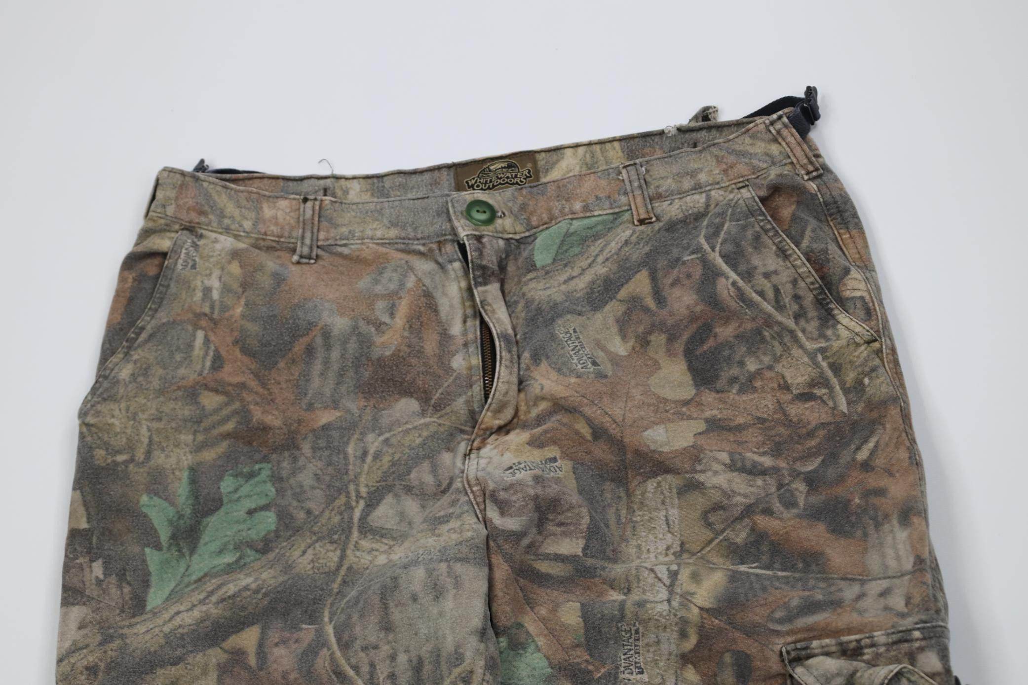 Vintage Vintage 90s Streetwear Chamois Wide Leg Cargo Pants Size US 36 / EU 52 - 2 Thumbnail