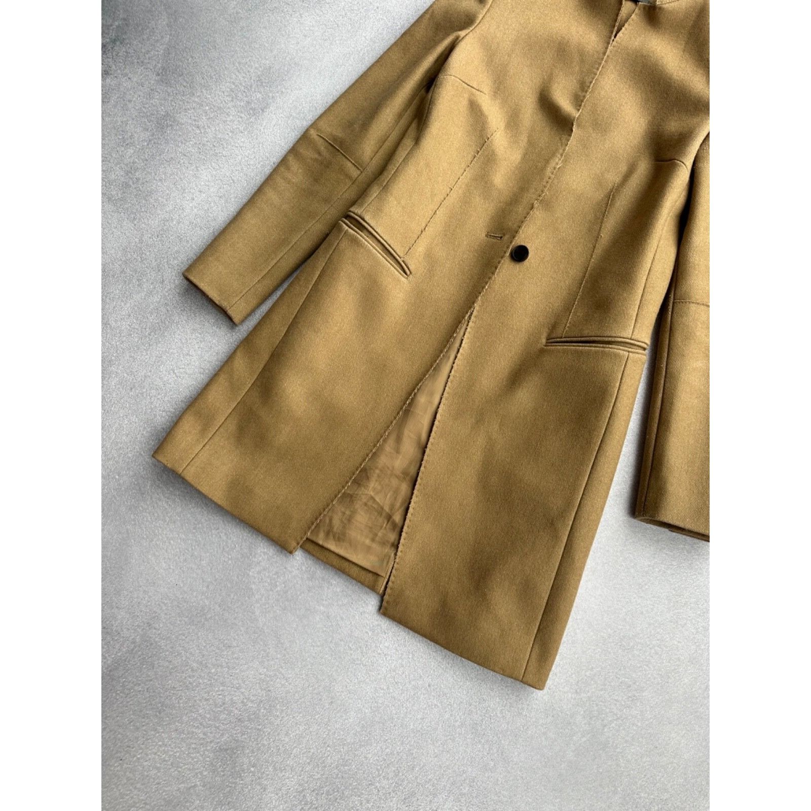 Allsaints All Saints Woman Leni One Button Beige Coat Size XS / US 0-2 / IT 36-38 - 3 Thumbnail