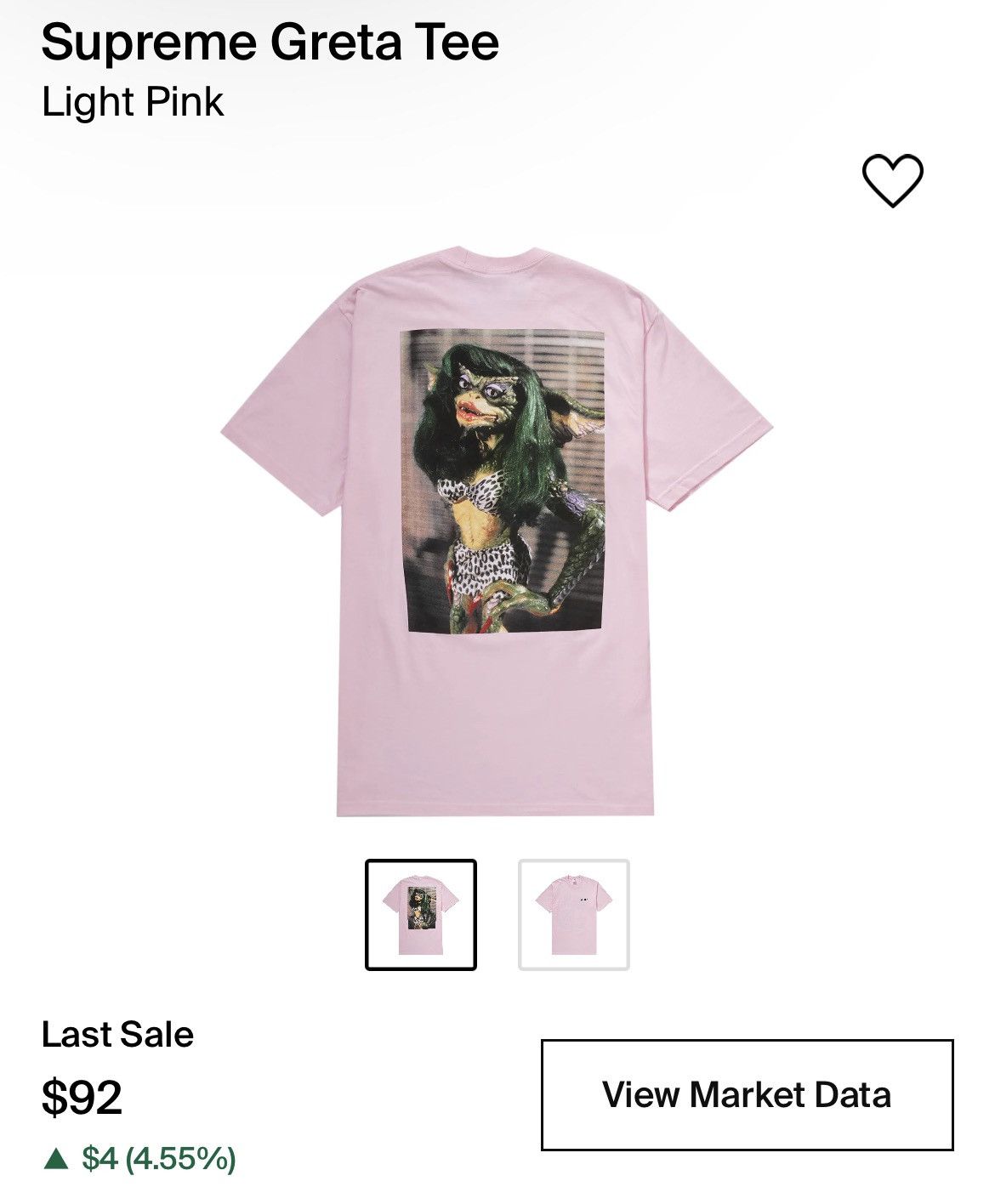 Supreme Supreme Light Pink Greta Tee | Grailed