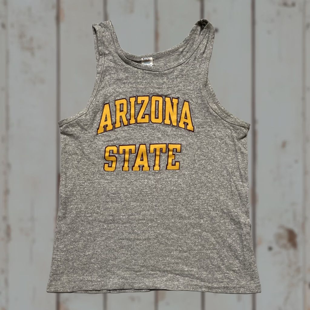Champion Vintage Champion 88/12 Arizona State Tank Top T-Shirt Unisex Adults L Gray USA 80s ASU College Track Letterman Americana Sundevils Size US L / EU 52-54 / 3 - 1 Thumbnail