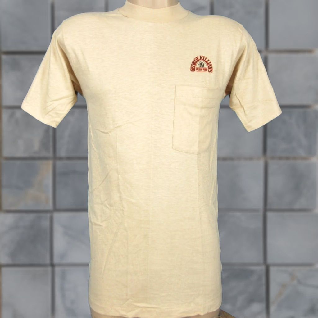 George VINTAGE George Killian's T-Shirt XS Adult Men 80s Beige Short Sleeve Crew Neck 100% Cotton Deadstock Unworn Vintage condition Mens Size US XS / EU 42 / 0 - 1 Thumbnail