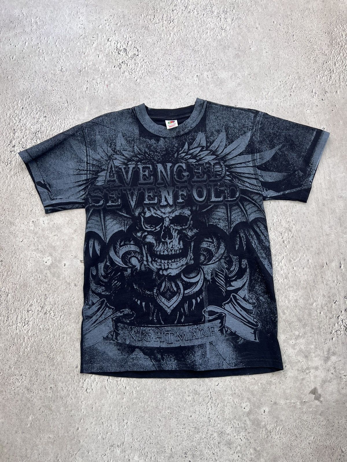 Band Tees × Vintage AVENGED SEVENFOLD Y2K SCULL BAND ROCK TEE Size US M / EU 48-50 / 2 - 1 Thumbnail