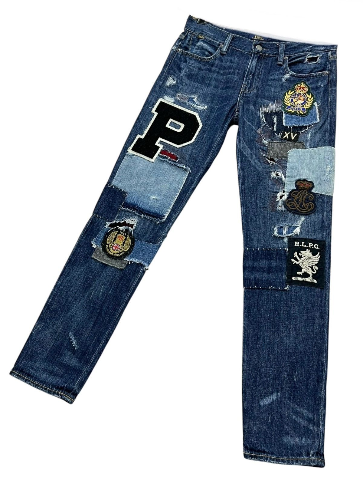 Polo Ralph Lauren 🔥POLO RALPH LAUREN Astor Slim Boyfried Fit Patchwork Denim Size 27" / US 4 / IT 40 - 3 Thumbnail