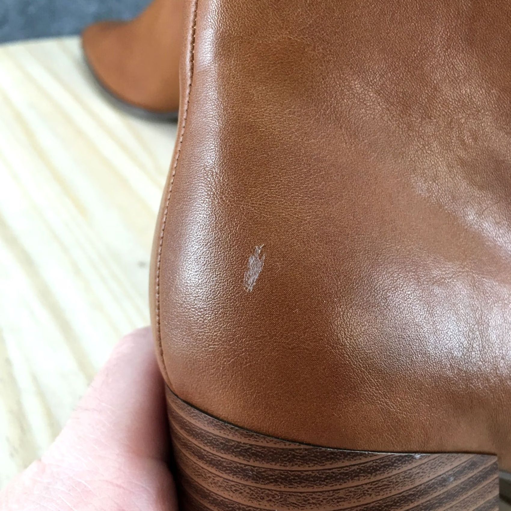 Vintage A New Day Boots Womens 9 Luella Bootie Brown Pointed Toe Ankle Top Block Heels Size M / US 6-8 / IT 42-44 - 5 Thumbnail
