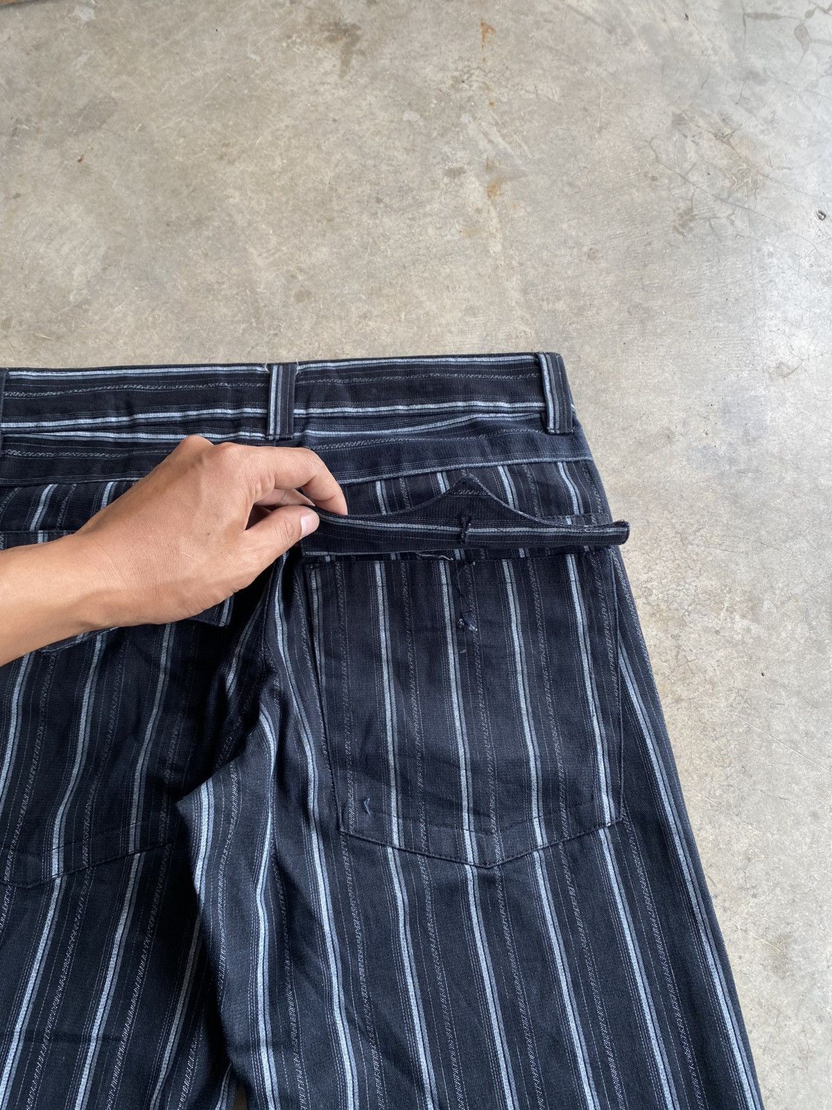 Hysteric Glamour Flare Jeans Japanese Pinstripes Lav Wabash Hickory Size US 31 - 4 Thumbnail
