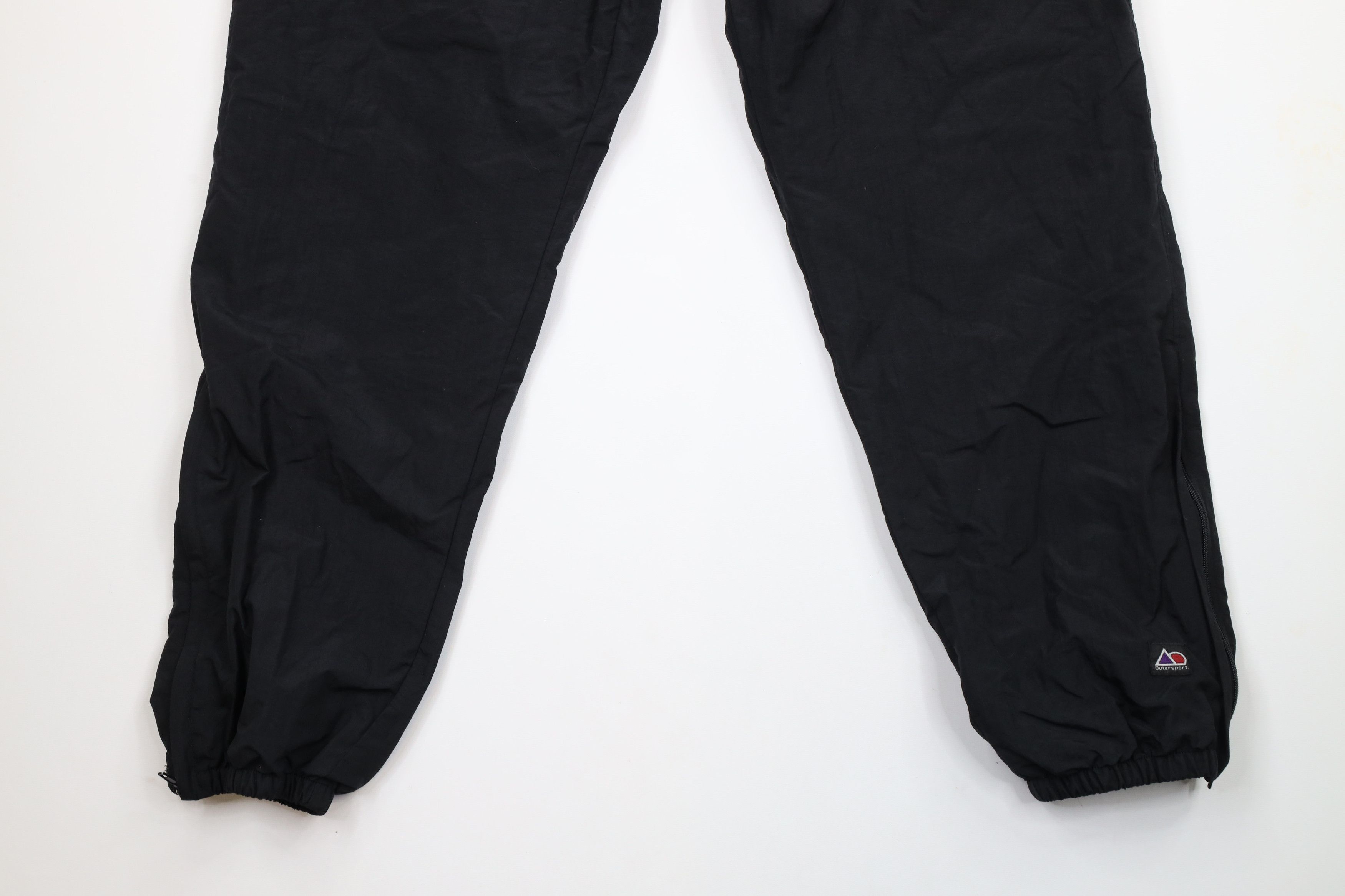 Vintage Vintage 90s Streetwear Lined Cuffed Joggers Pants Black Size US 36 / EU 52 - 4 Thumbnail