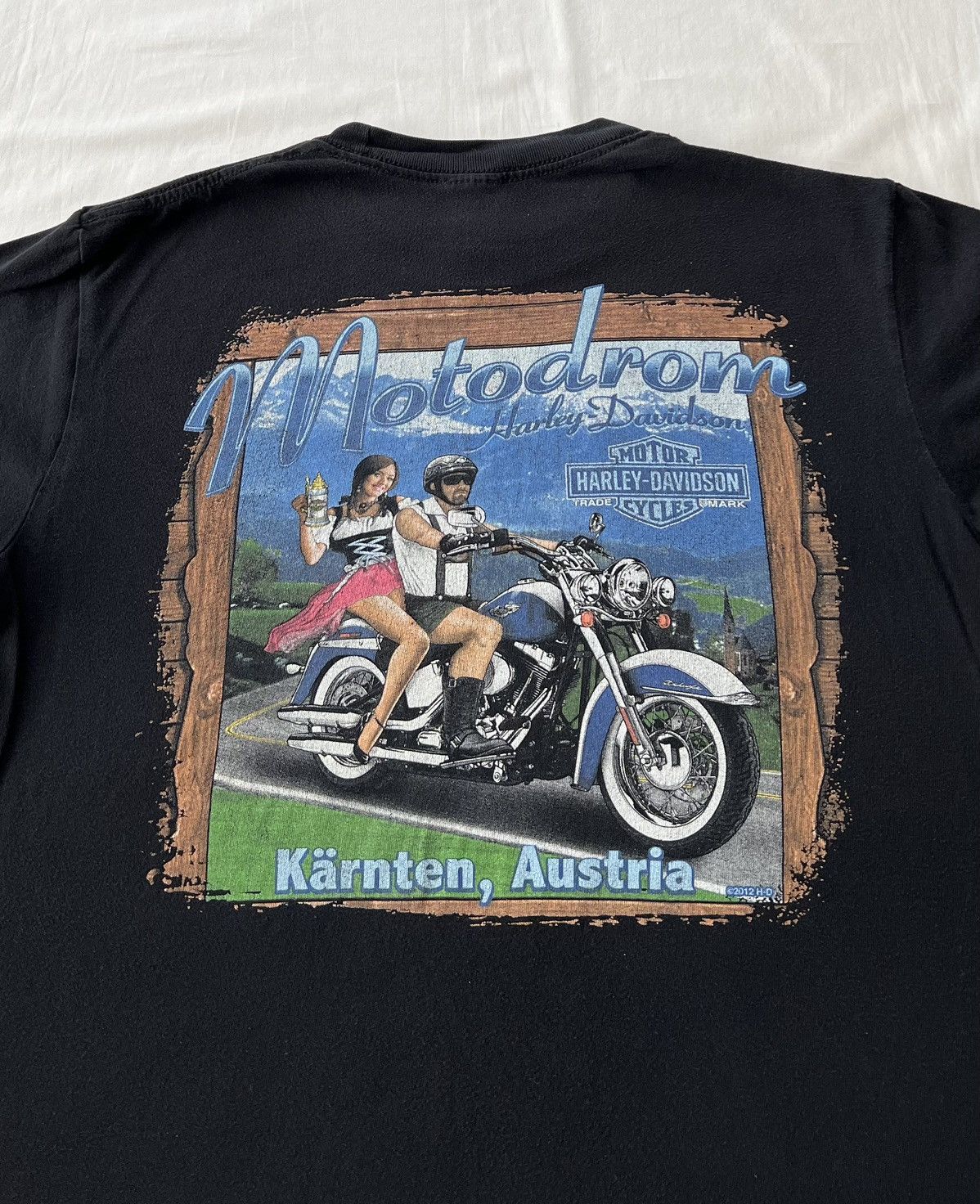 Harley Davidson Vintage 2012 Harley Davidson Motodrom Austria T-shirt Size US M / EU 48-50 / 2 - 12 Thumbnail