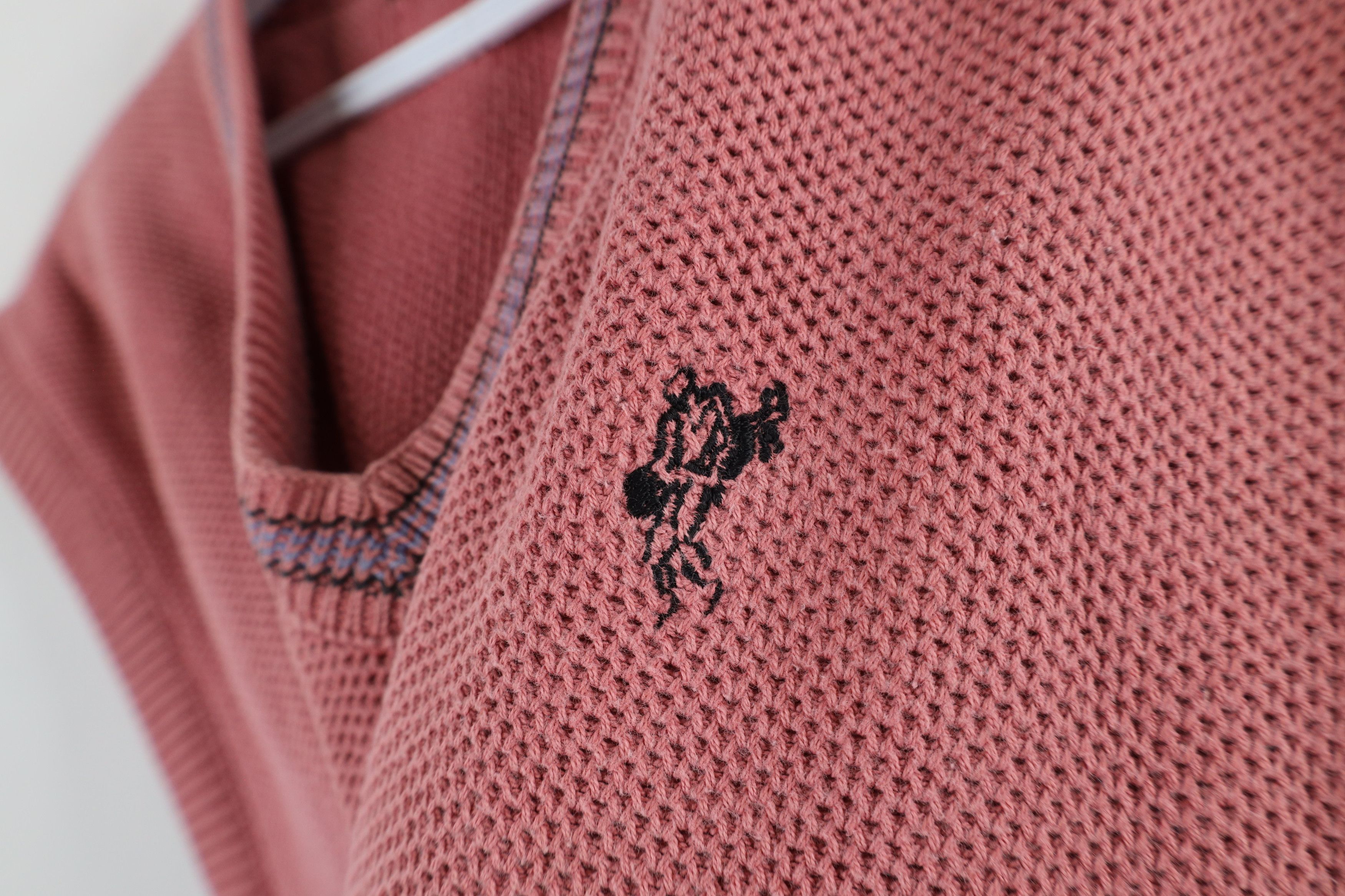 Vintage Vintage 90s Streetwear Knit Golf Sweater Vest Pink USA Size US XL / EU 56 / 4 - 4 Thumbnail