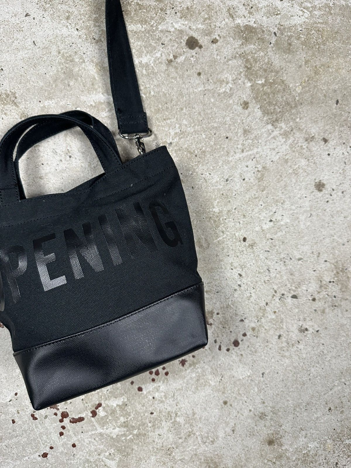 Opening Ceremony Opening Ceremony Mini Messenger Tote Bag Black Spellout Logo Size ONE SIZE - 4 Thumbnail