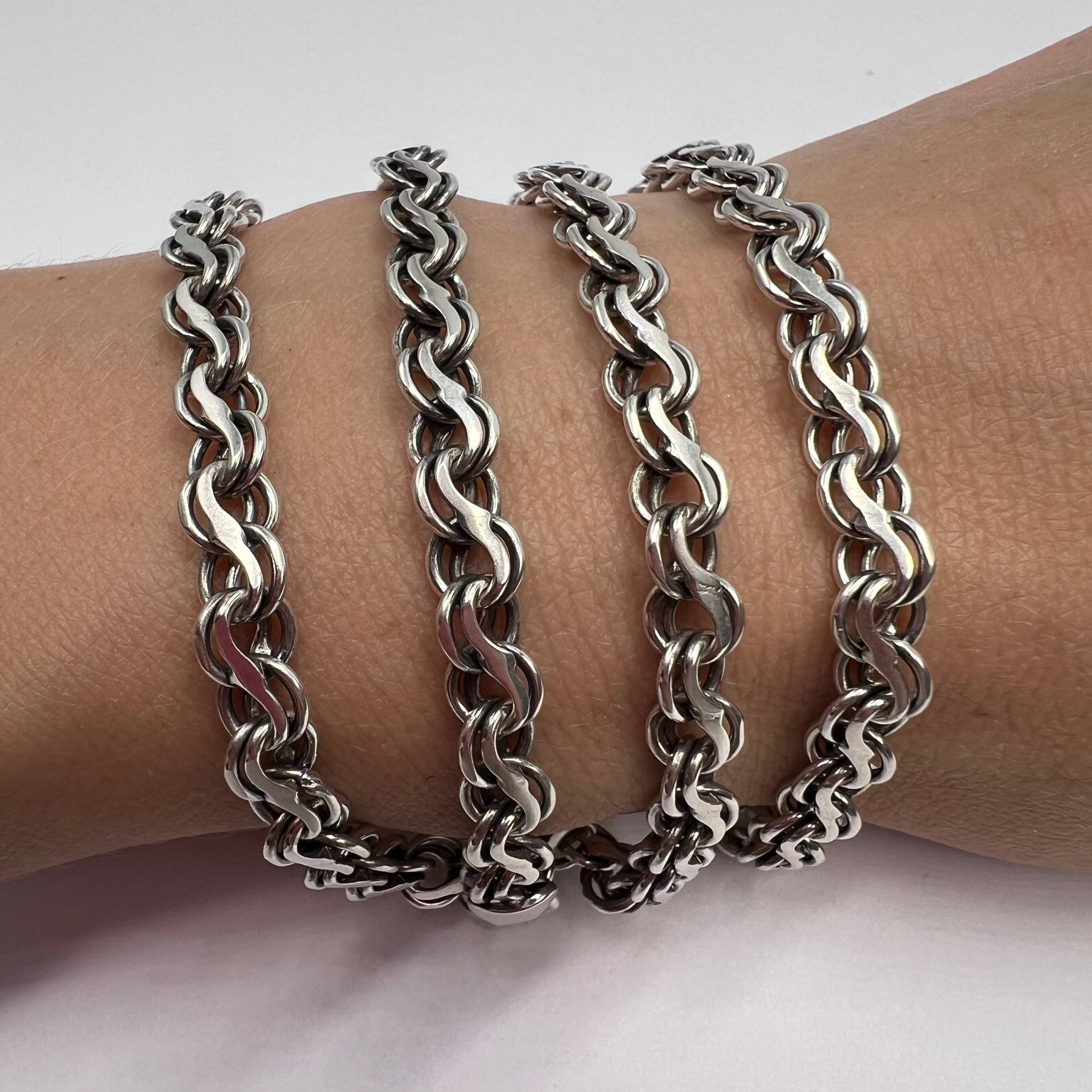 Sterling Silver Vintage Sterling Silver 925 Chain Necklace Mens 55cm 33g Size ONE SIZE - 2 Thumbnail