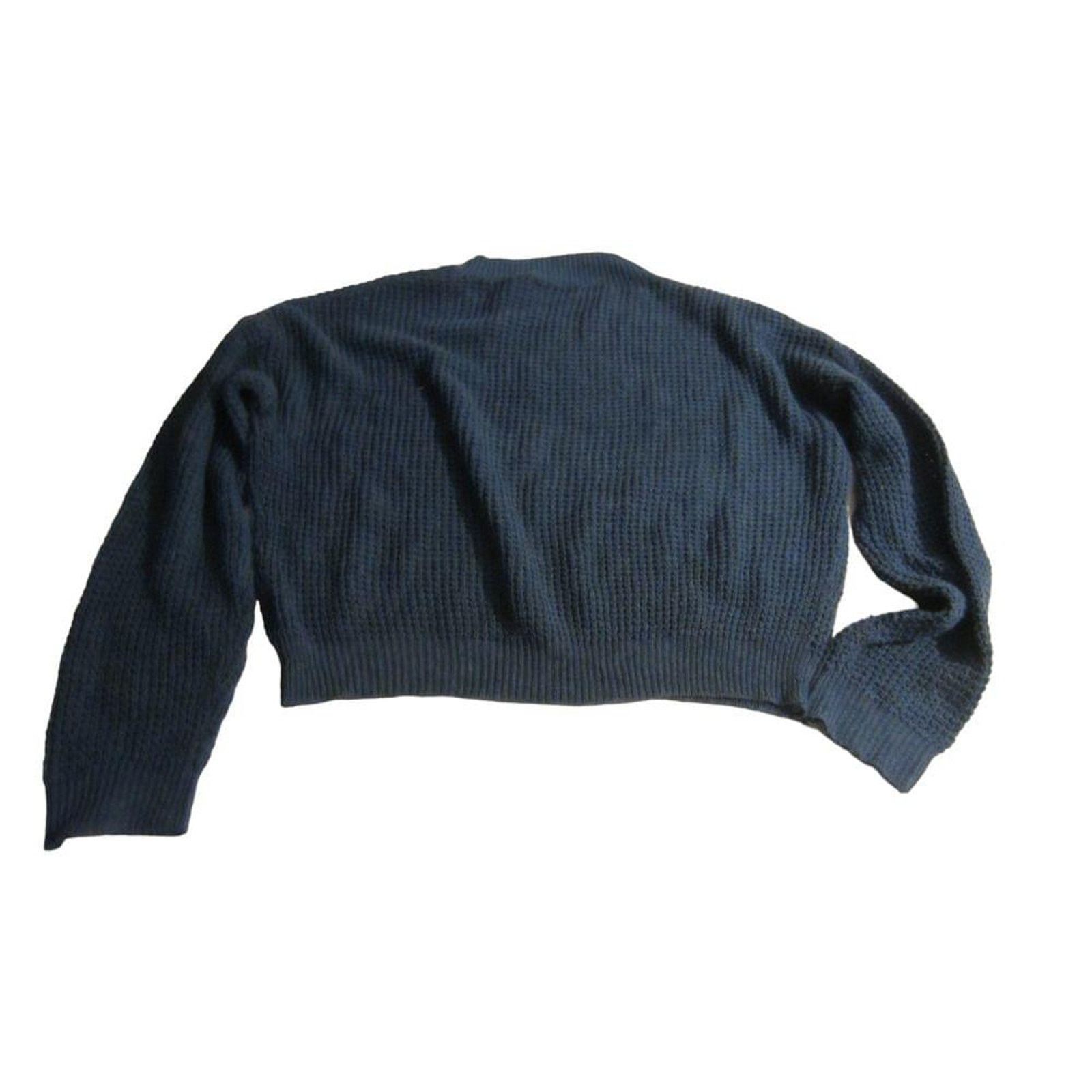 Shein Shein Navy Blue Waffle Knit Pullover Sweater Cozy M Size M / US 6-8 / IT 42-44 - 6 Thumbnail