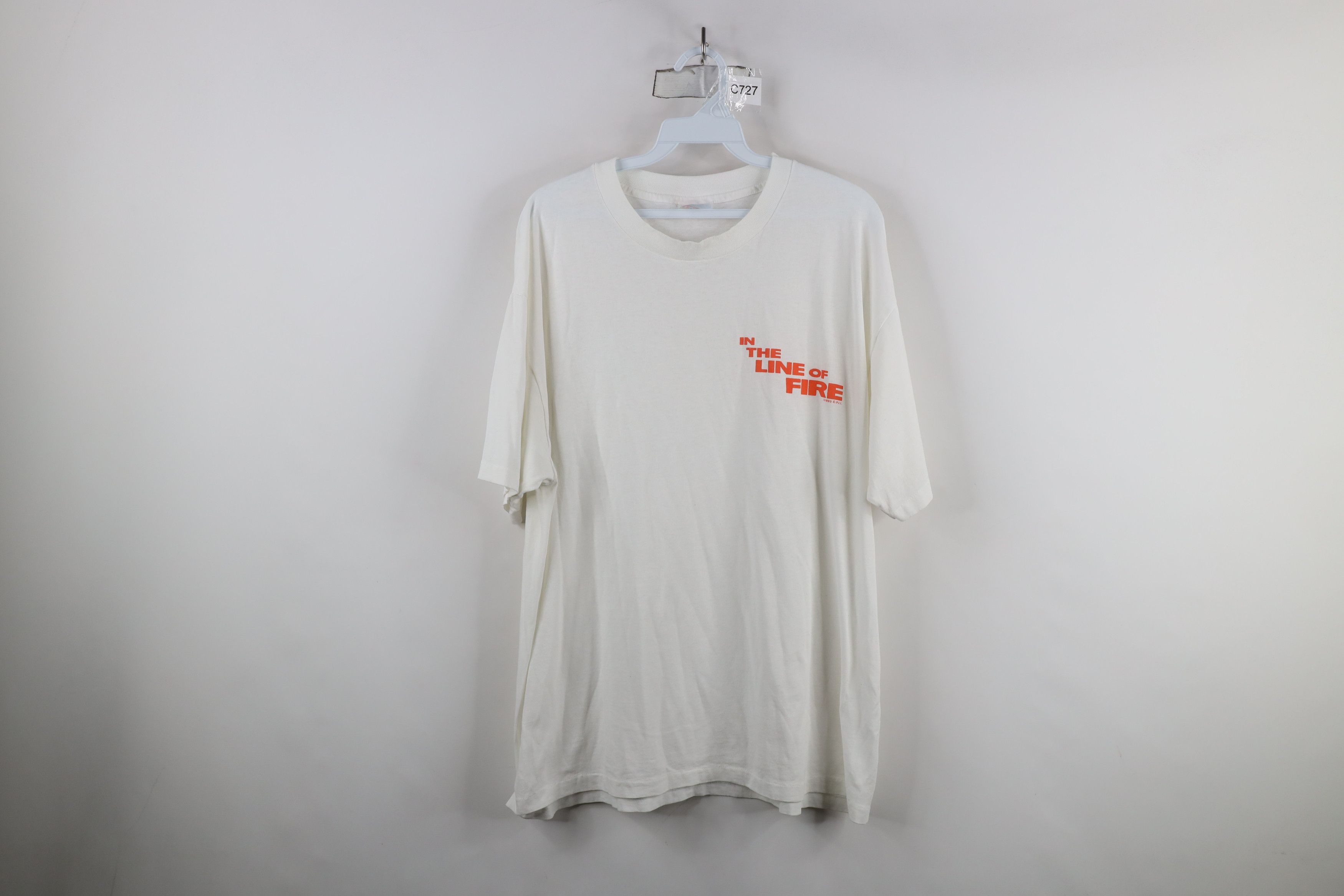 Vintage Vintage 90s Clint Eastwood In The Line of Fire Movie T-Shirt Size US XL / EU 56 / 4 - 1 Thumbnail