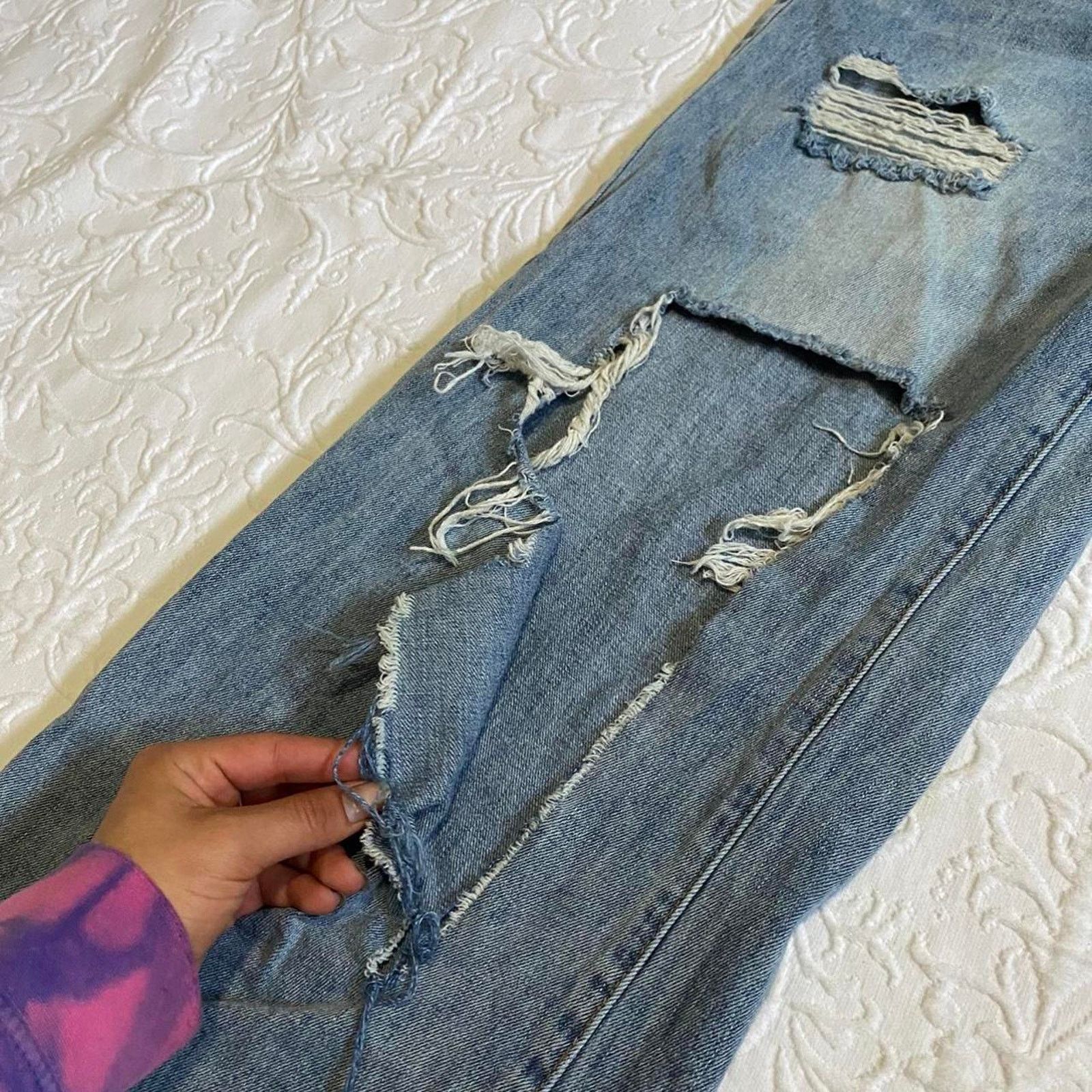rue21 Wide legged distressed pants Size 34" / US 12 / IT 48 - 6 Thumbnail