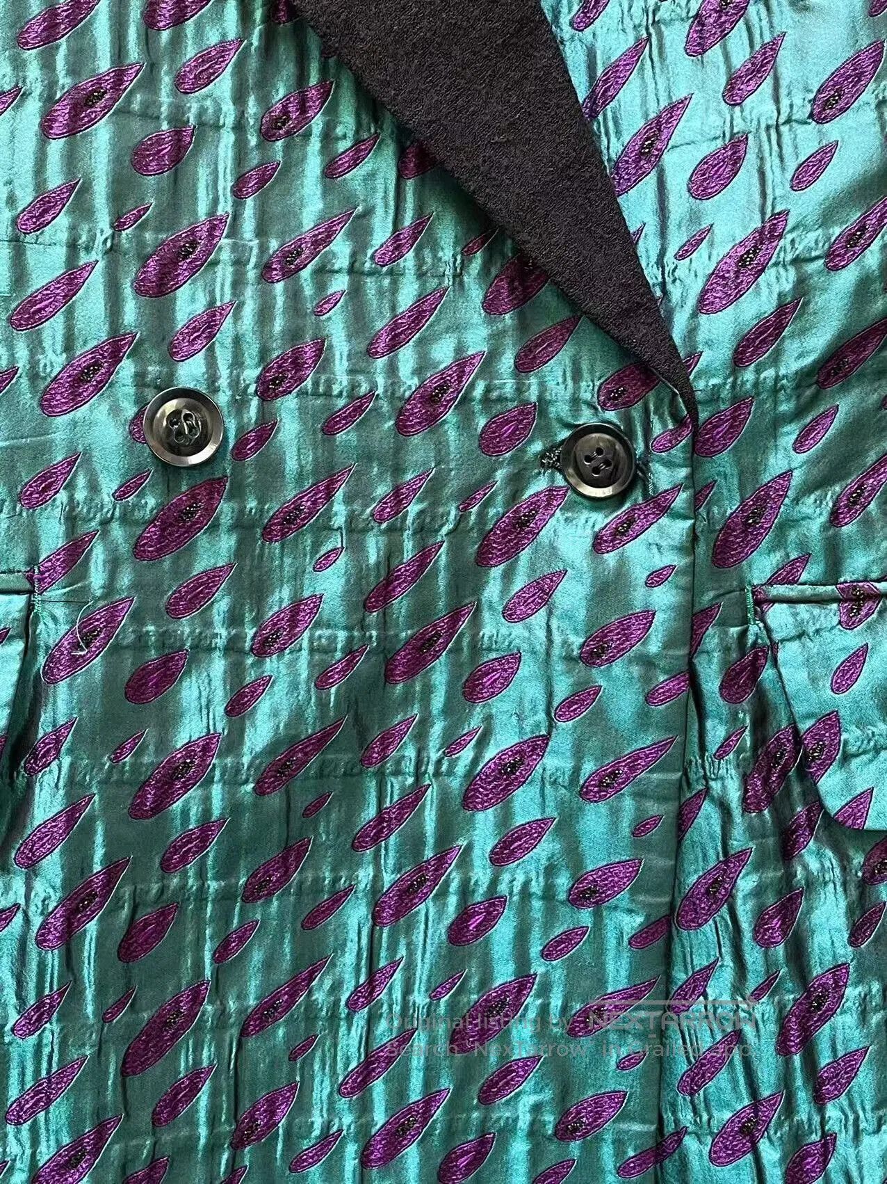 Yoshiyuki Konishi Yoshiyuki Konishi Silk Embroidered Trench Coat. Size S / US 4 / IT 40 - 4 Thumbnail