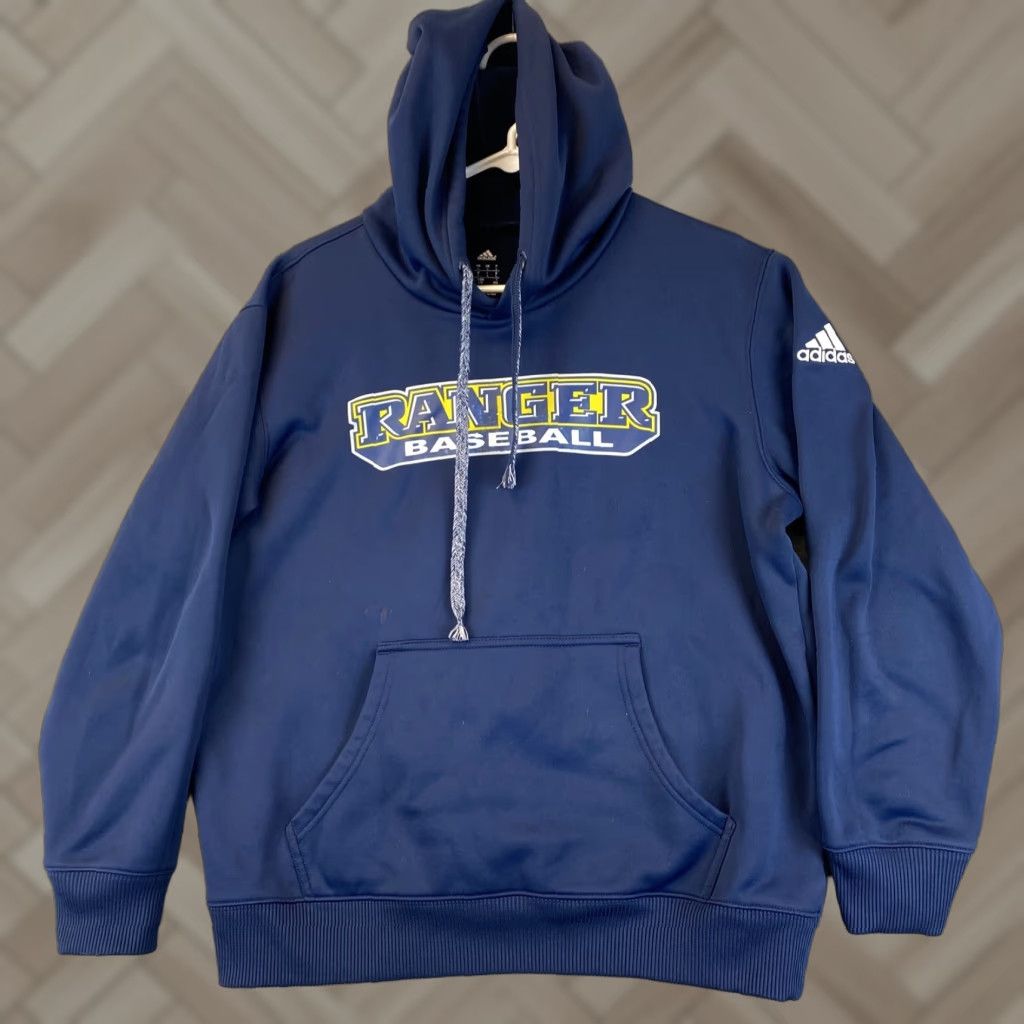 Adidas ADIDAS Rangers Baseball Hoodie Navy Blue L Women’s Pullover Sweatshirt 50-29 Size L / US 10 / IT 46 - 1 Thumbnail