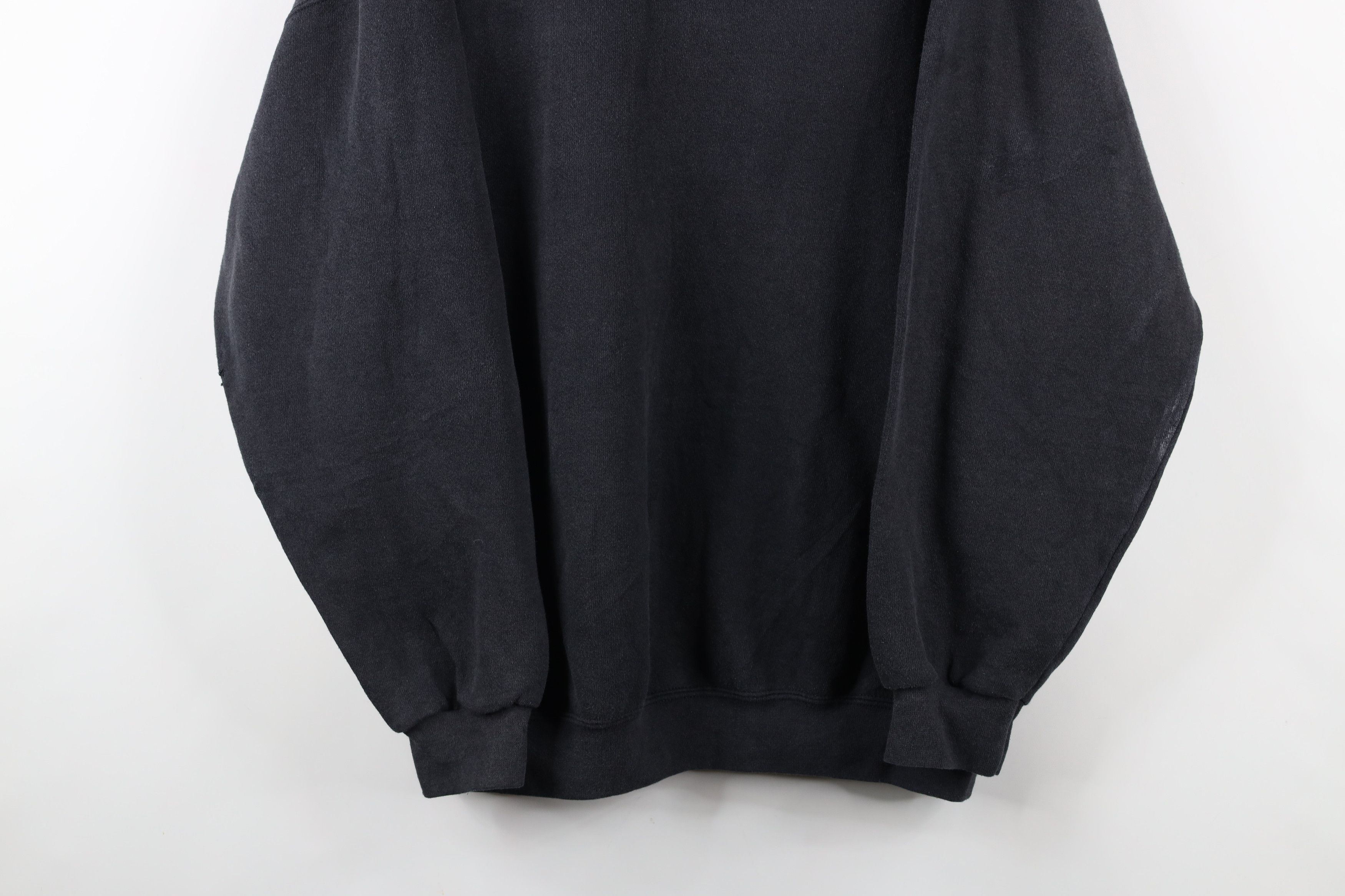 Vintage Vintage 90s Streetwear Blank Crewneck Sweatshirt Black Size US L / EU 52-54 / 3 - 3 Thumbnail