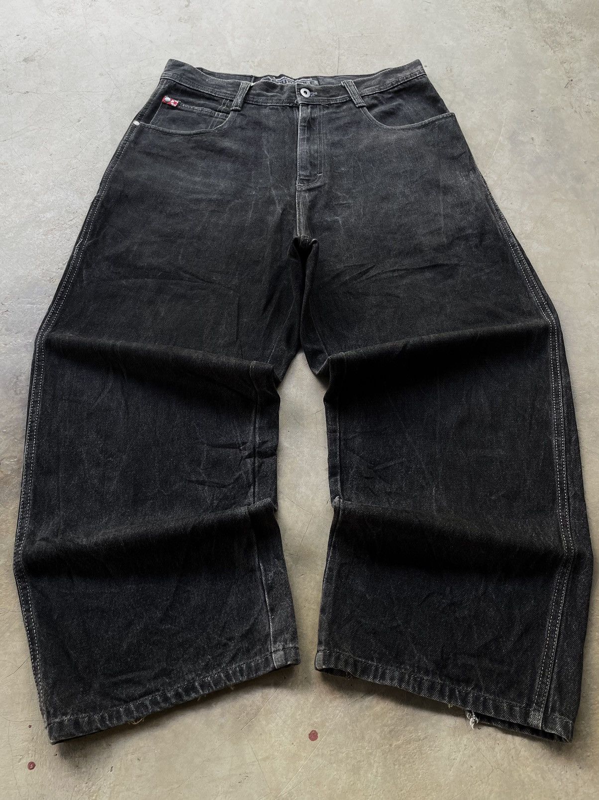 Southpole VINTAGE Y2K BAGGY SOUTHPOLE DISTRESSED HIPHOP SKATE JEANS Size US 35 - 1 Thumbnail