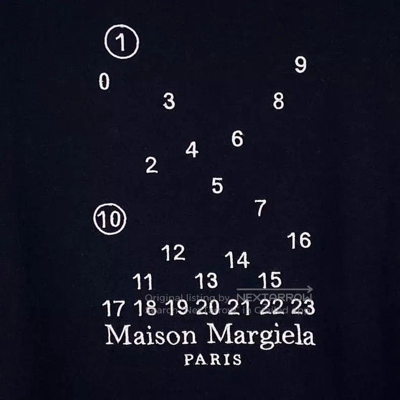 Maison Margiela Maison Margiela Black logo letter print cotton round-neck Size US XL / EU 56 / 4 - 4 Thumbnail