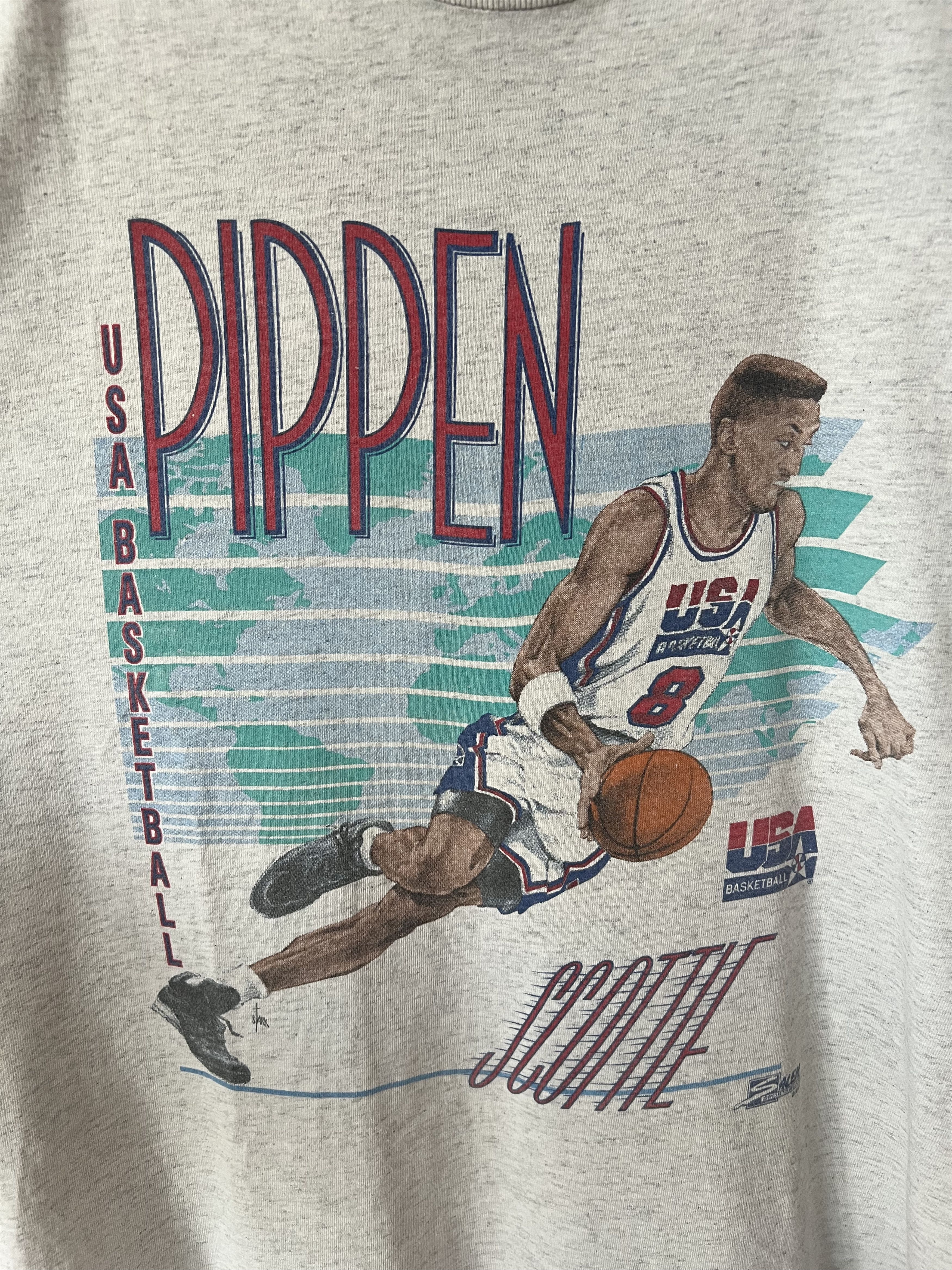 Salem Sportswear Vintage 1991 Salem Sportswear Scottie Pippen Bulls Era Size US XL / EU 56 / 4 - 5 Thumbnail