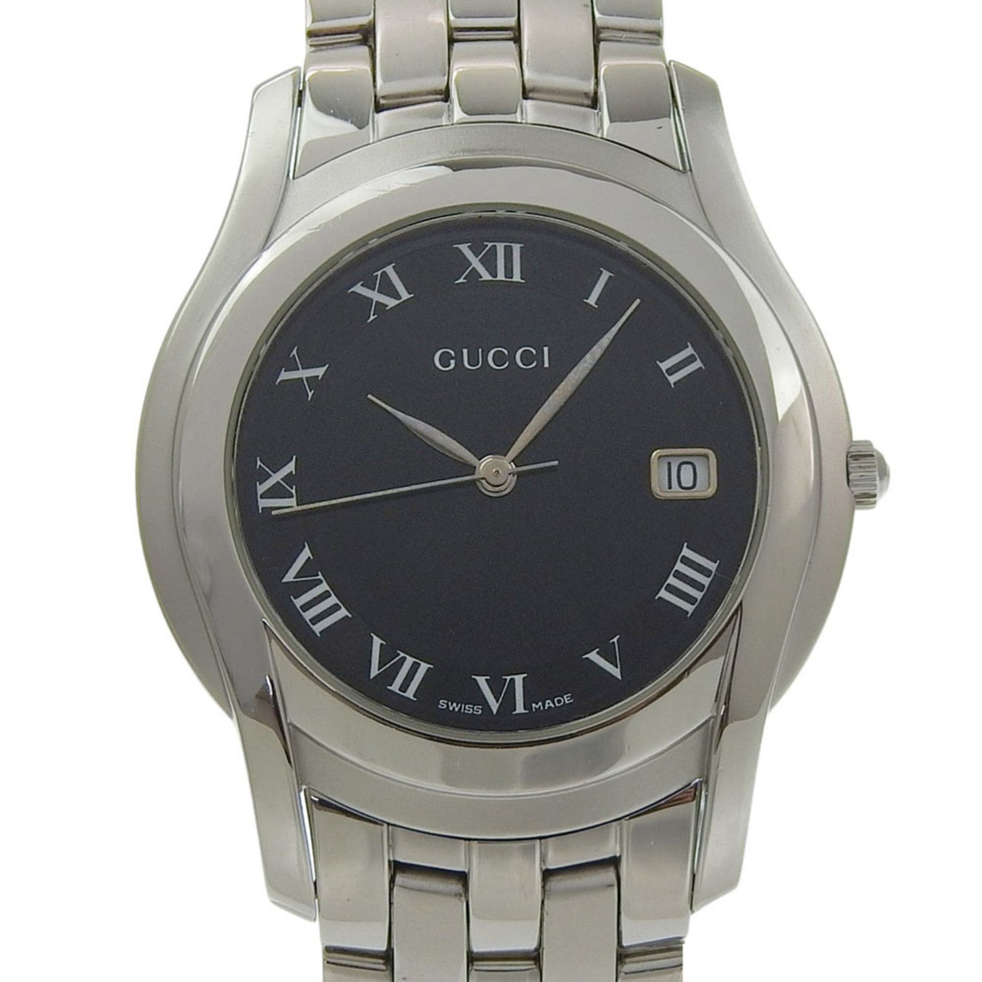 Gucci Gucci Watch 5500M Stainless Steel Quartz Analog Black Dial Boys' Size ONE SIZE - 1 Thumbnail