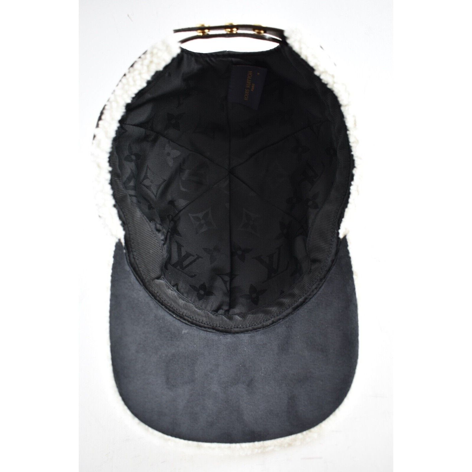 Louis Vuitton Louis Vuitton Leather Shearling Fur Visor Baseball Cap Hat M Size ONE SIZE - 11 Thumbnail