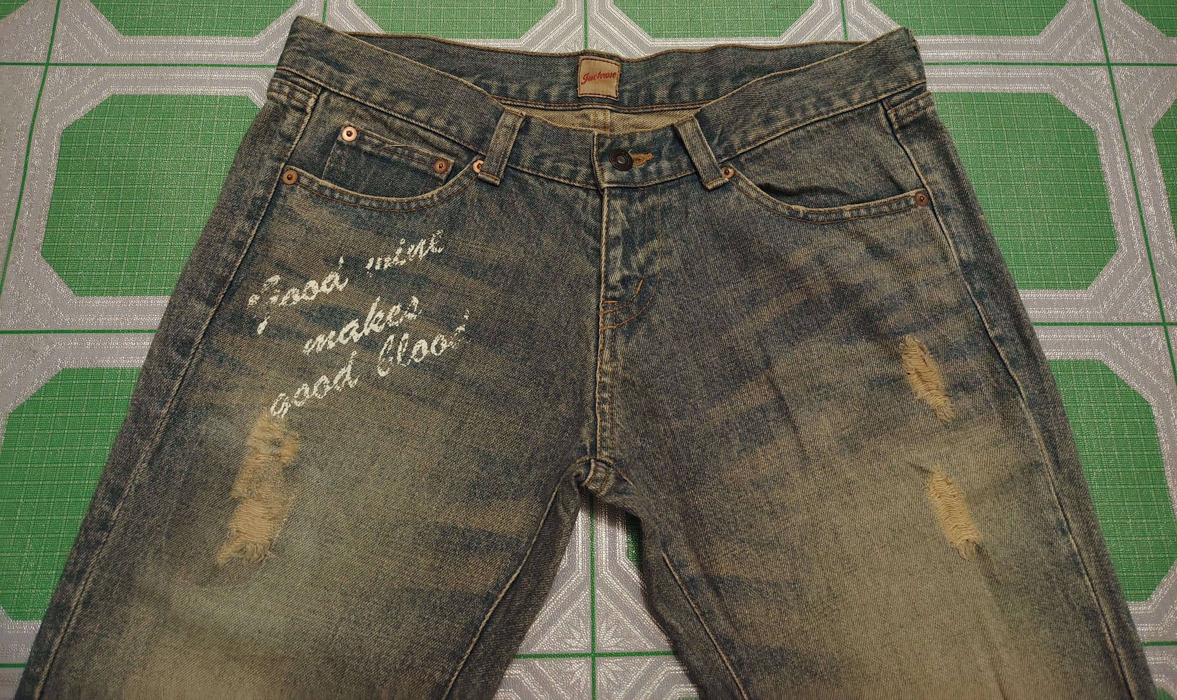 JACKROSE Rare!!! Jackrose distressed jeans bootcut Flared Jeans Size US 33 - 11 Thumbnail