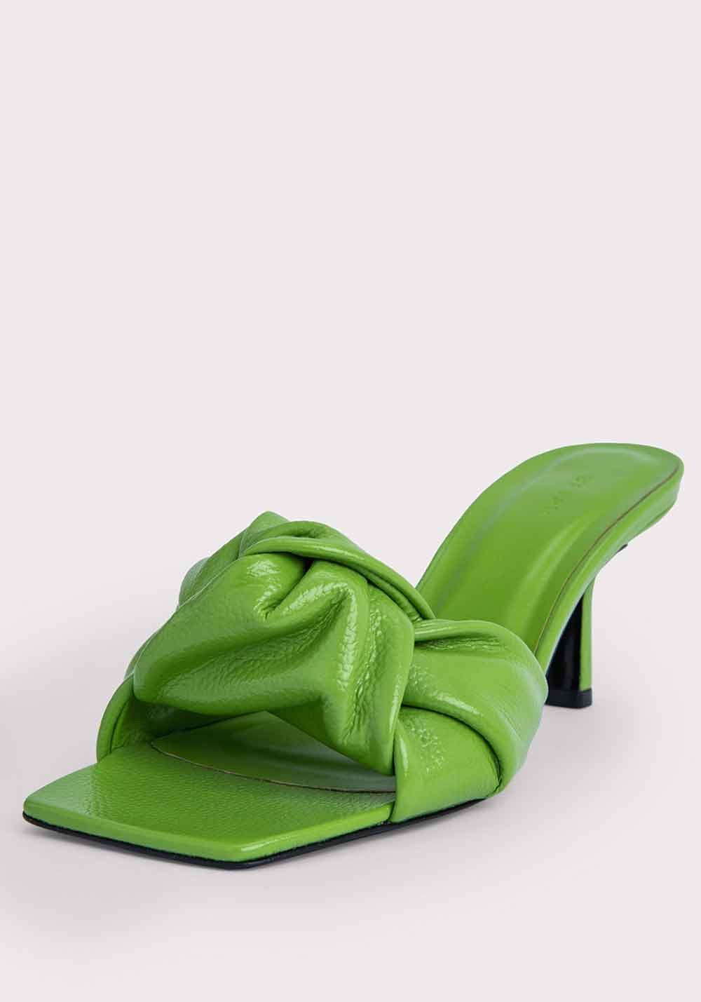 By Far o1mle1224 Lana Gloss Grained Leather Mules in Pistachio Size US 7 / IT 37 - 4 Thumbnail