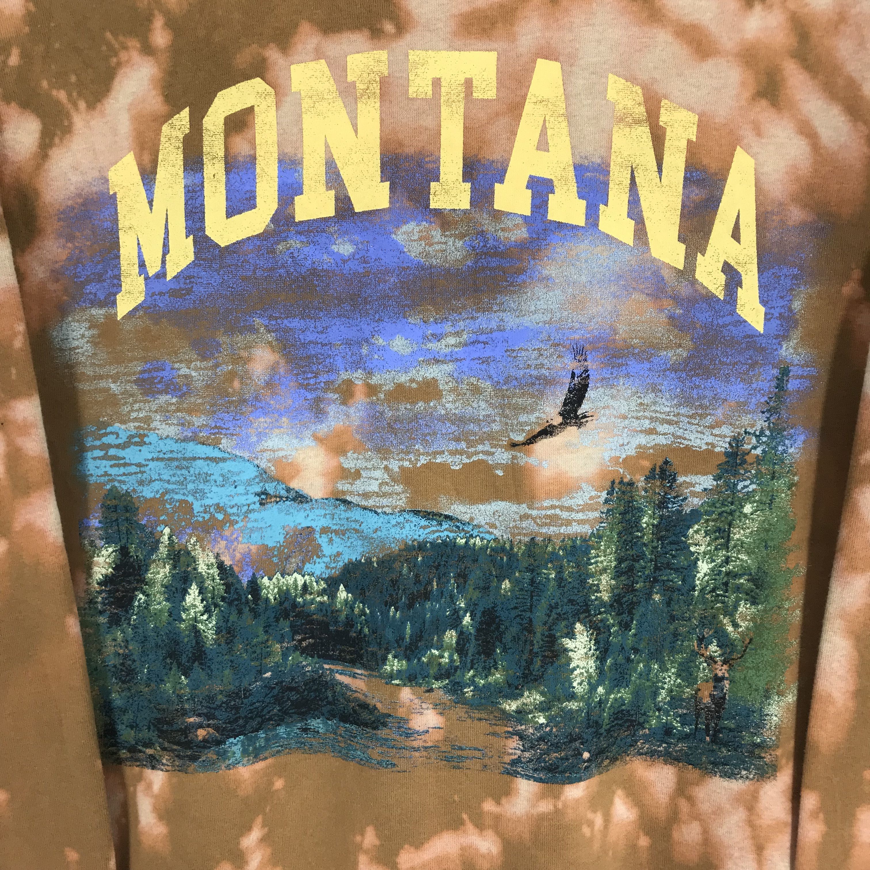 Vintage Montana Tie Dye Brown Sweatshirt - 195 Size US XS / EU 42 / 0 - 4 Thumbnail