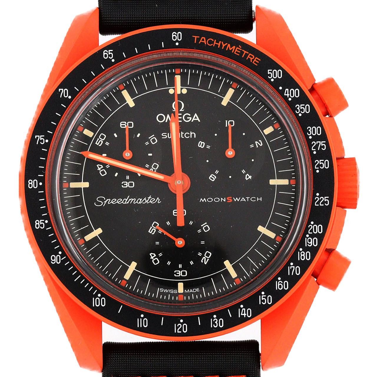 Omega Omega Swatch Swatch x Omega Mission on Earth LAVA Bioceramic Quartz Ceramic Quartz SO33O100 DUTY FREE for USA Size ONE SIZE - 1 Thumbnail
