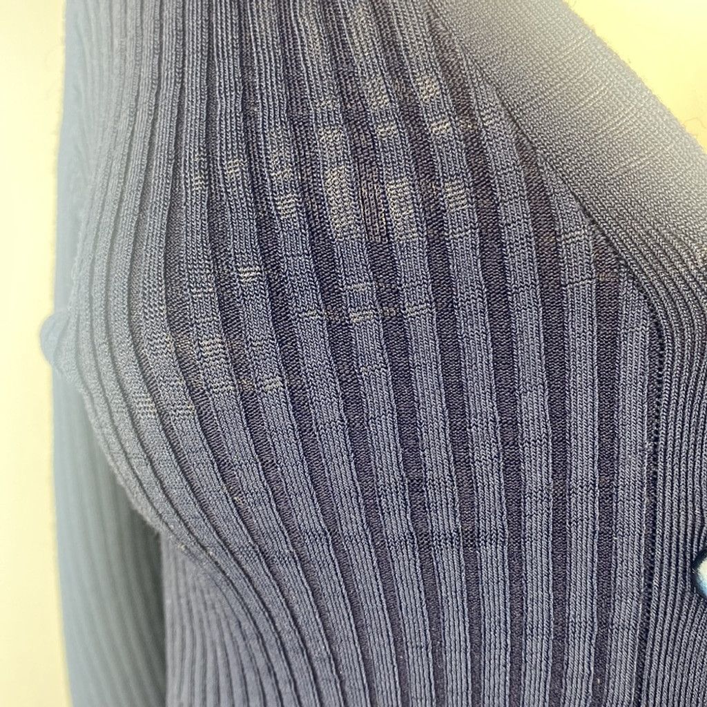 Other IRIS SETLAKWE Crop Ribbed & Textured Navy Blue Sweater S Size XS / US 0-2 / IT 36-38 - 9 Thumbnail