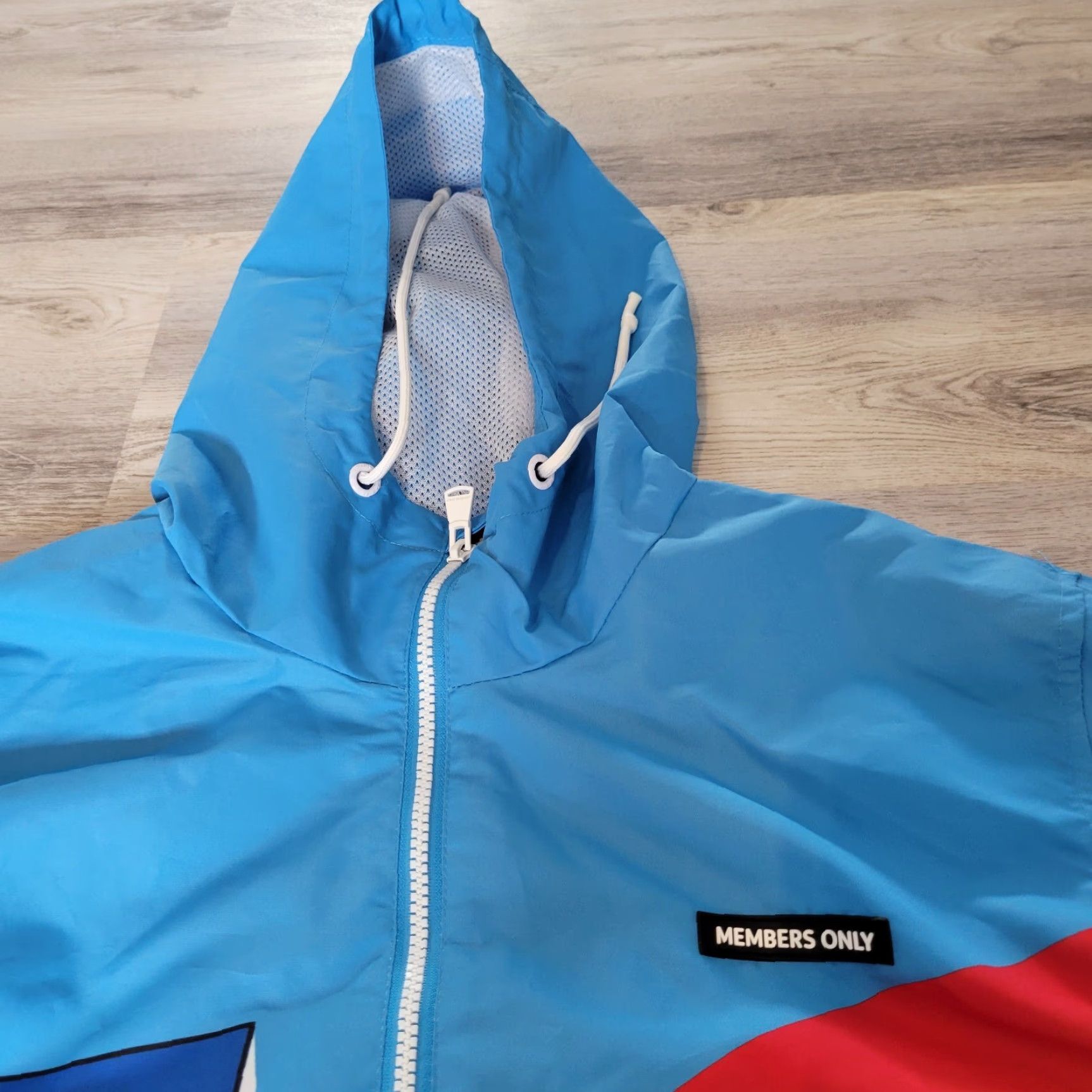 Vintage Looney Tunes Men’s Tune Squad Jacket Lightweight Zip Hooded Sz L Blue Windbreaker MENS Size US L / EU 52-54 / 3 - 4 Thumbnail