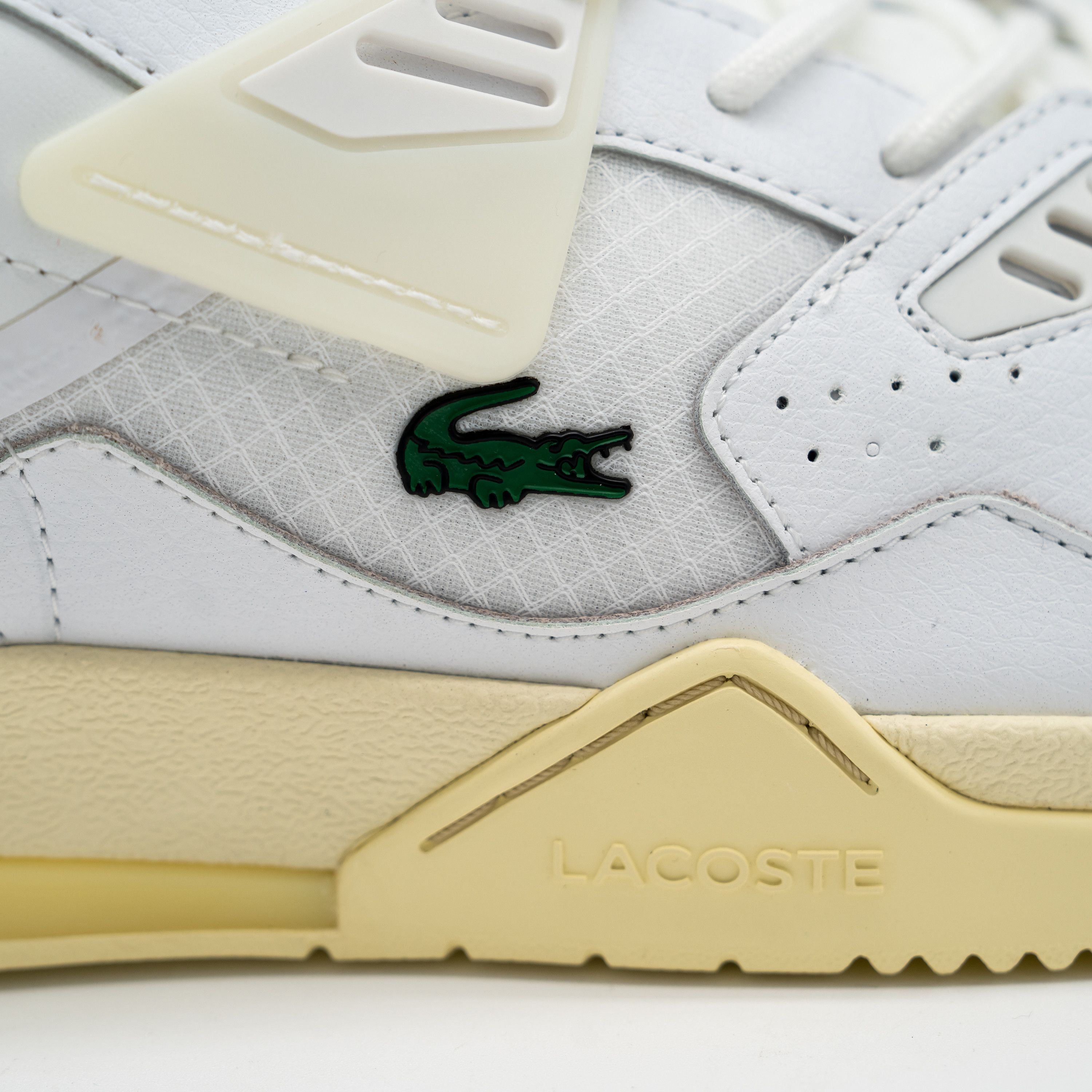 Lacoste 13 - Lacoste LT 125 Textile Sneakers White Yellow Green Size US 13 / EU 46 - 10 Thumbnail