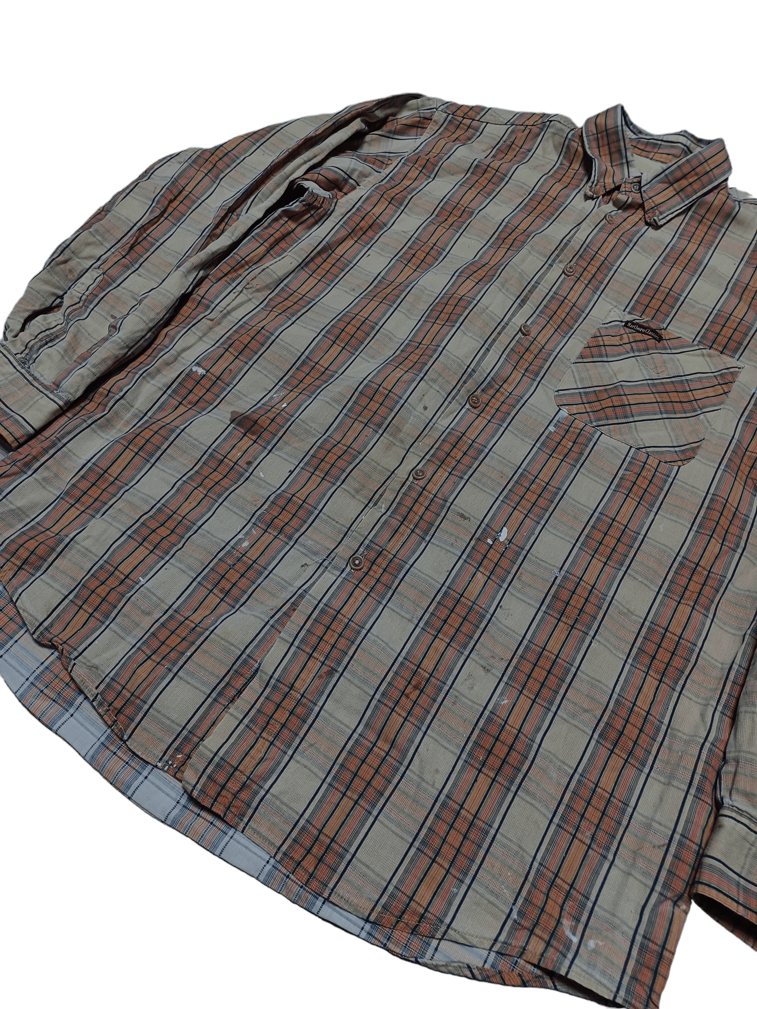 Marlboro Classics MARLBORO CLASSICS VINTAGE DISTRESSED TOTAL PAINTED SHIRT Size US L / EU 52-54 / 3 - 2 Thumbnail