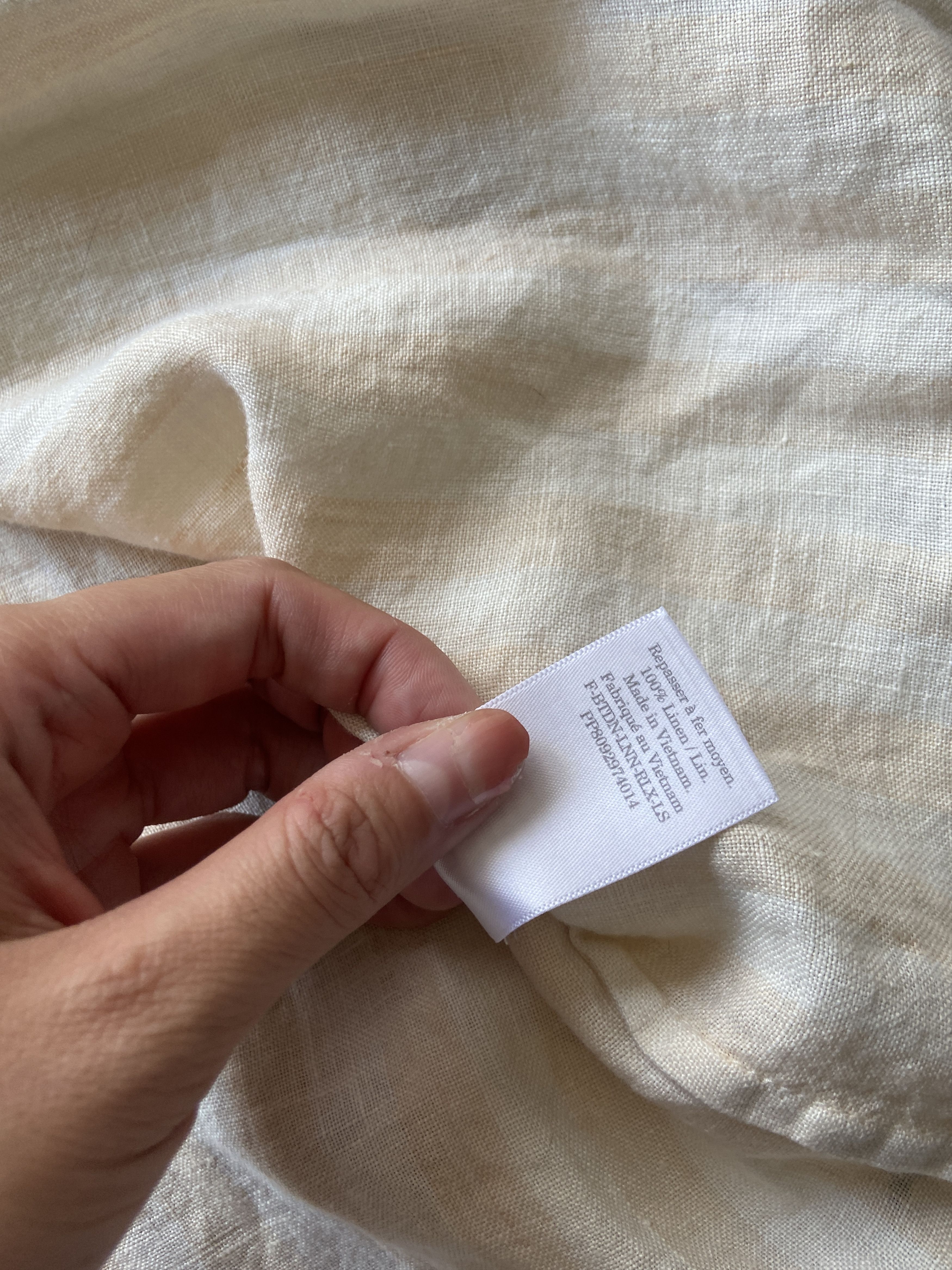 Everlane Everlane Linen Relaxed Shirt Beige Cream Stripe - Women's 16 Size XXL / US 16-18 / IT 52-54 - 4 Thumbnail