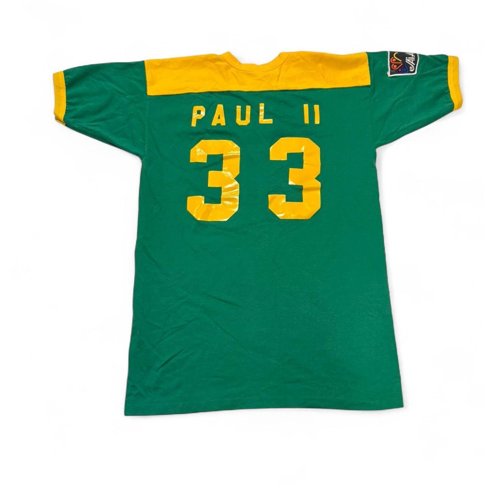 Russell Athletic 1970s green and yellow vintage Size US L / EU 52-54 / 3 - 2 Thumbnail