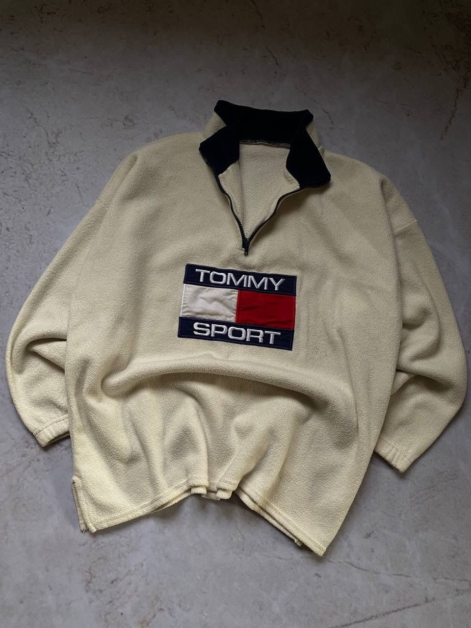Tommy Hilfiger × Vintage Vintage Tommy Hilfiger Sport Big Logo 1/4 Zip Fleece Y2K Size US M / EU 48-50 / 2 - 1 Thumbnail
