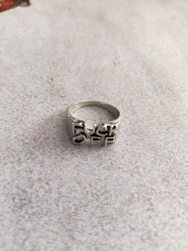 Japanese Brand “F.. Off” Punk Ring Size 7-13 Size ONE SIZE - 2 Thumbnail